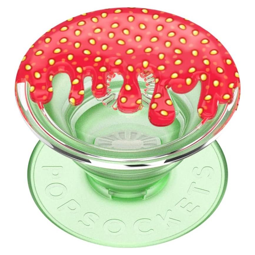 PopSockets Agarre Adhesivo para Teléfono Goteo de Fresa