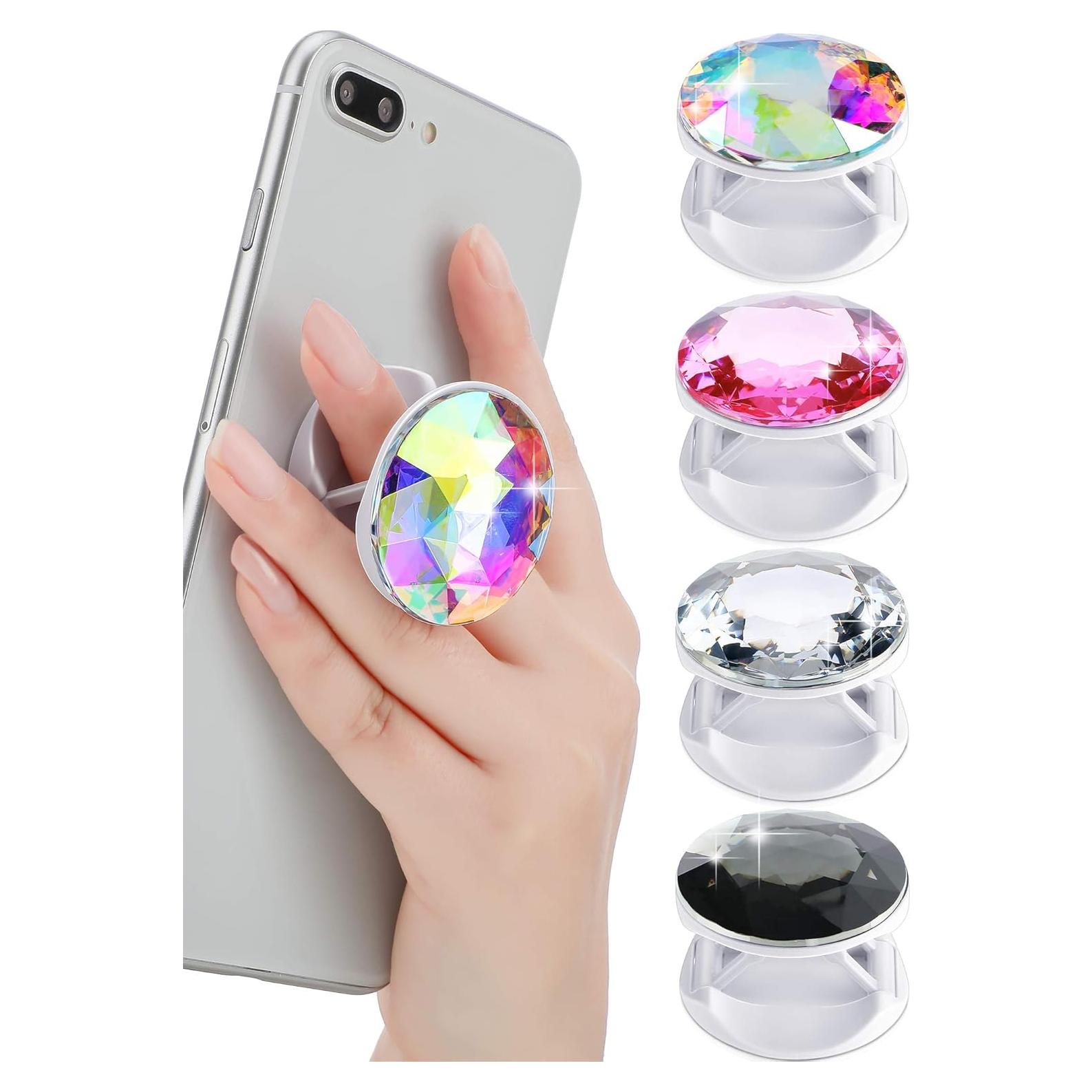 4 Soportes de Teléfono Colapsables Weewooday - Diamante Plástico