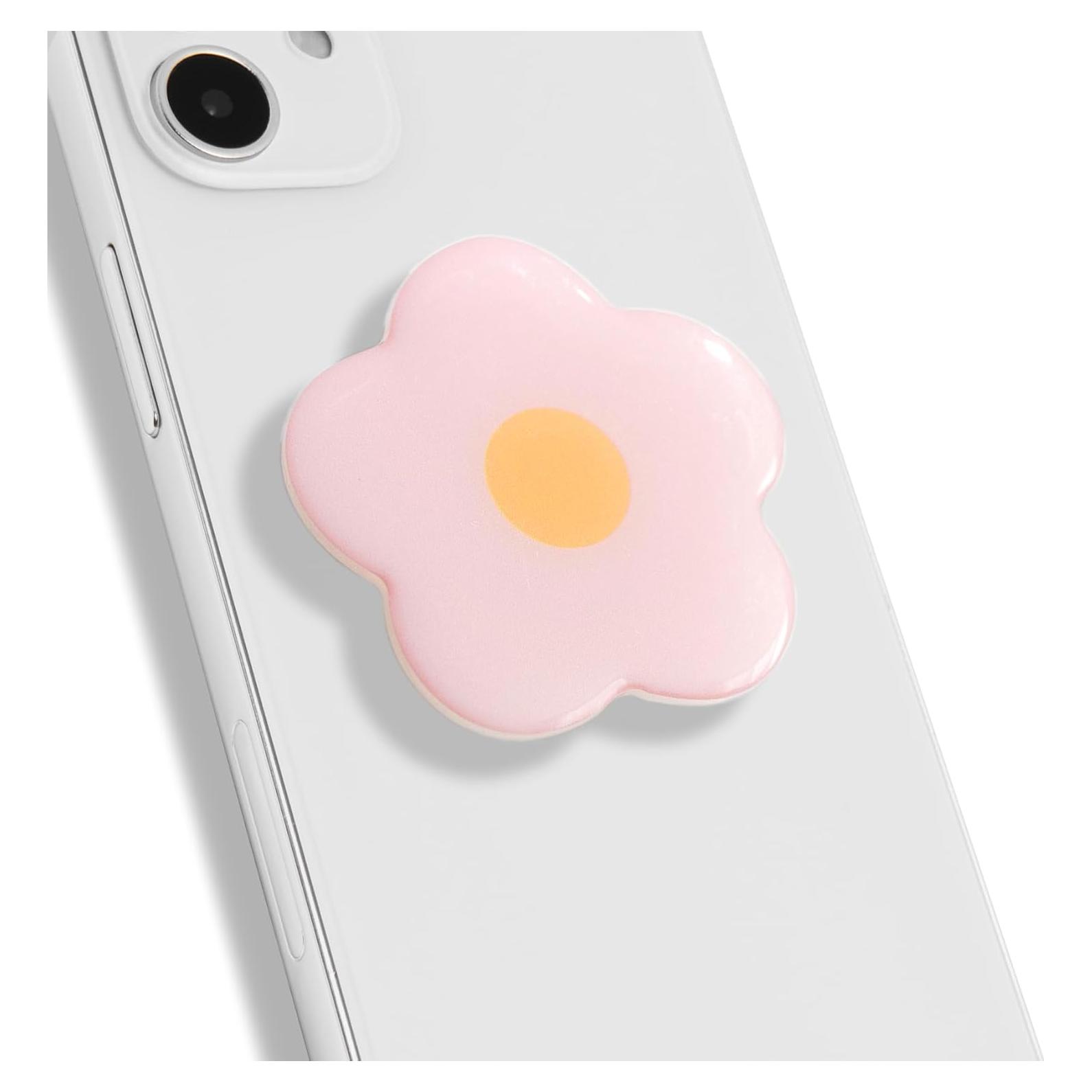 Soporte de agarre colapsable OnTheGrip Rosa - Diseño flor