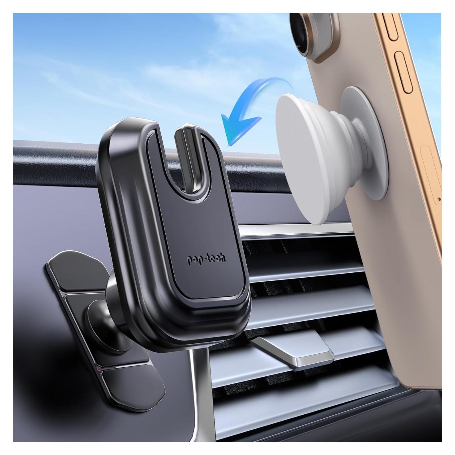 Soporte para Teléfono en Coche Pop-Tech Adhesivo 3M Negro