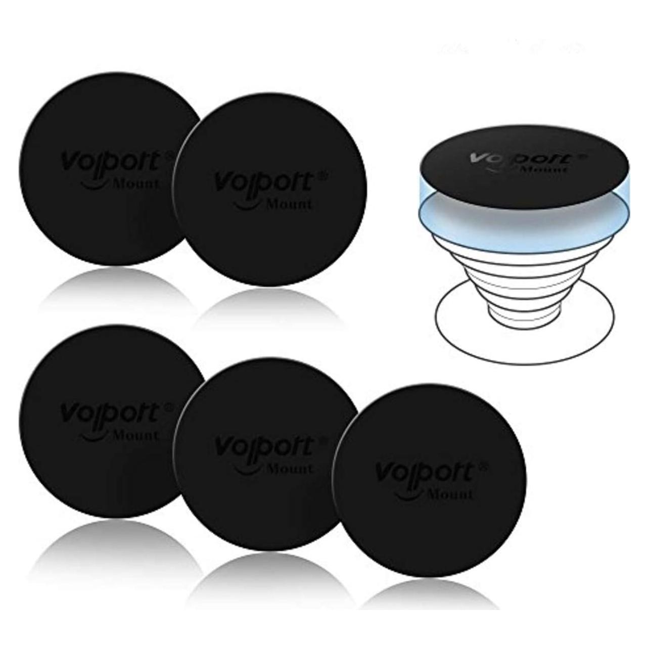 Placas Metálicas Adhesivas VOLPORT para Soporte de Teléfono - 8 Piezas