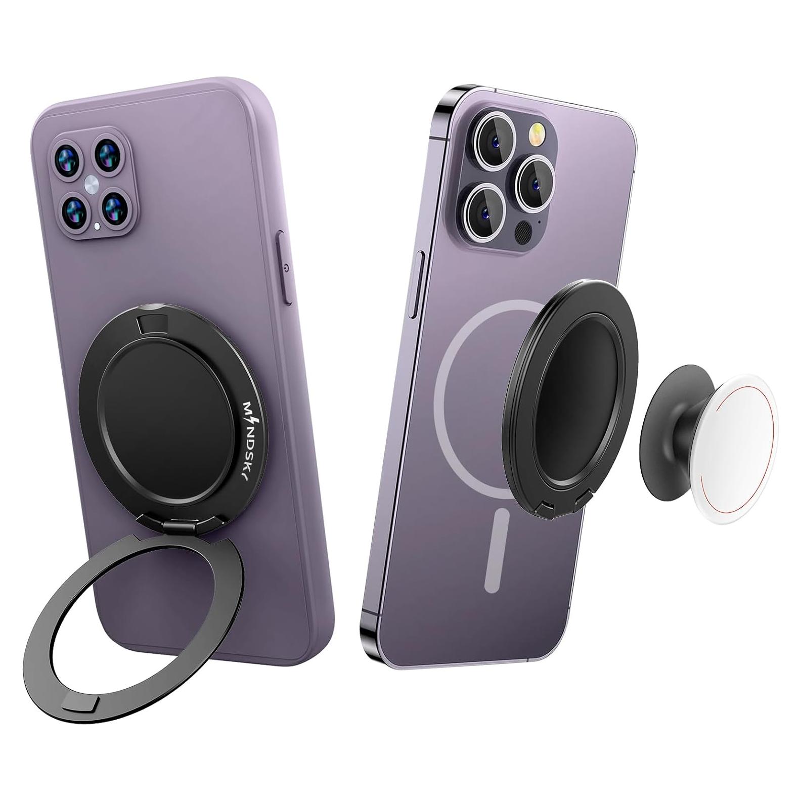 Soporte Magnético para Teléfono Mindsky con Anillo MagSafe Negro