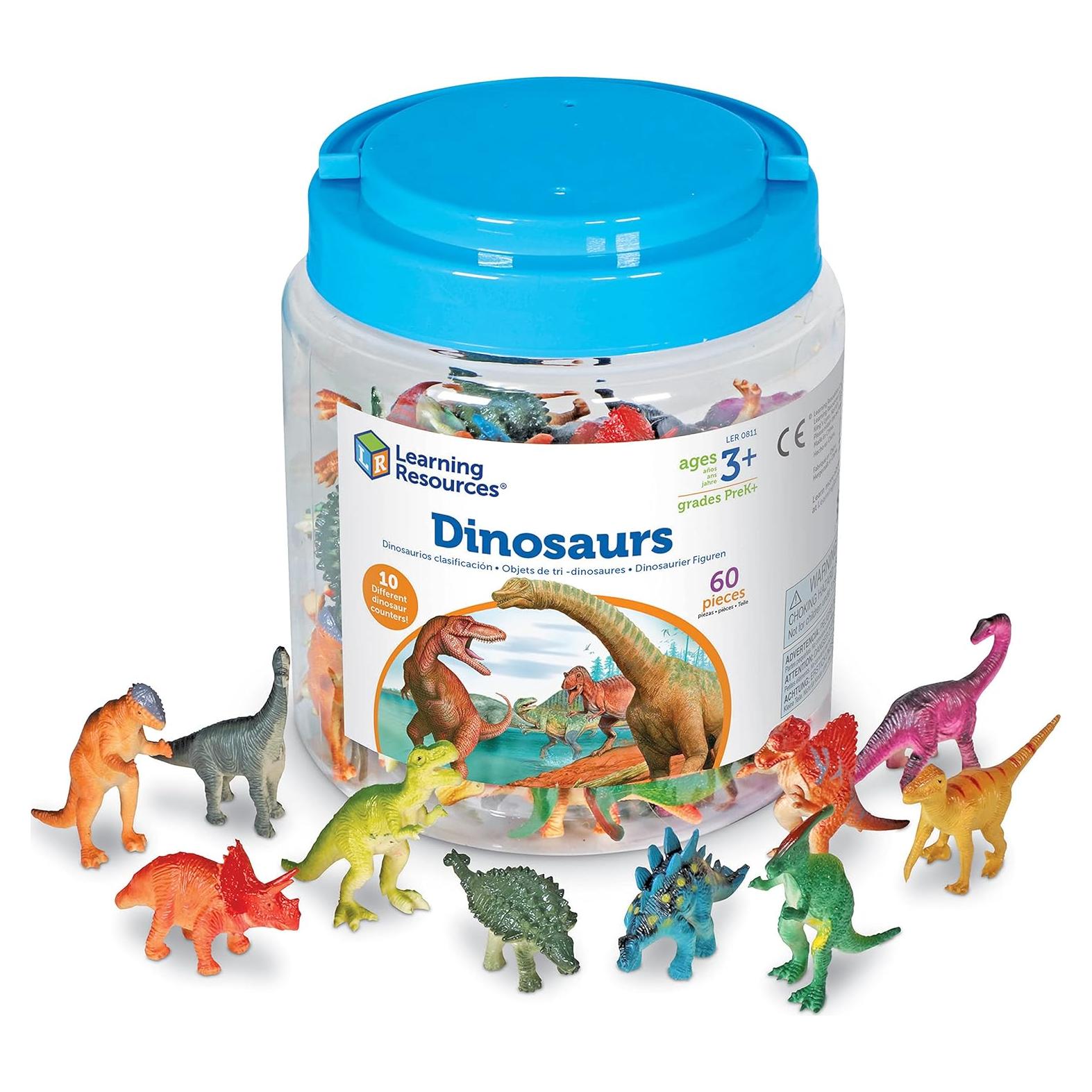 Contadores de Dinosaurios Learning Resources, Set de 60 Piezas