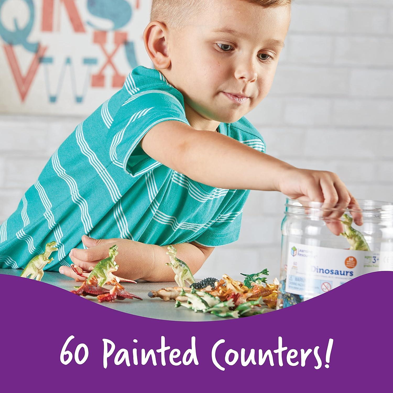 Contadores de Dinosaurios Learning Resources, Set 60 Piezas