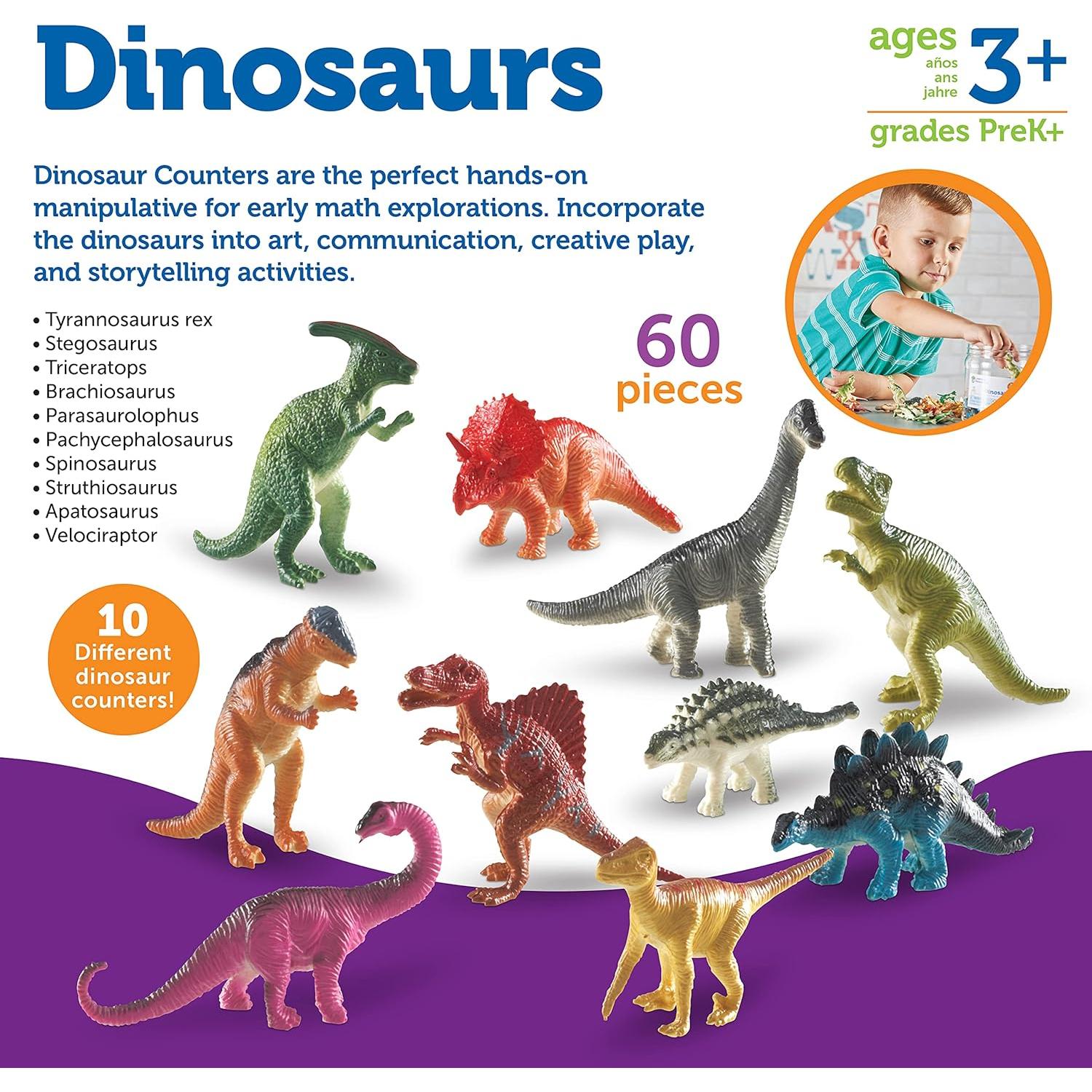Contadores de Dinosaurios Learning Resources, Set 60 Piezas