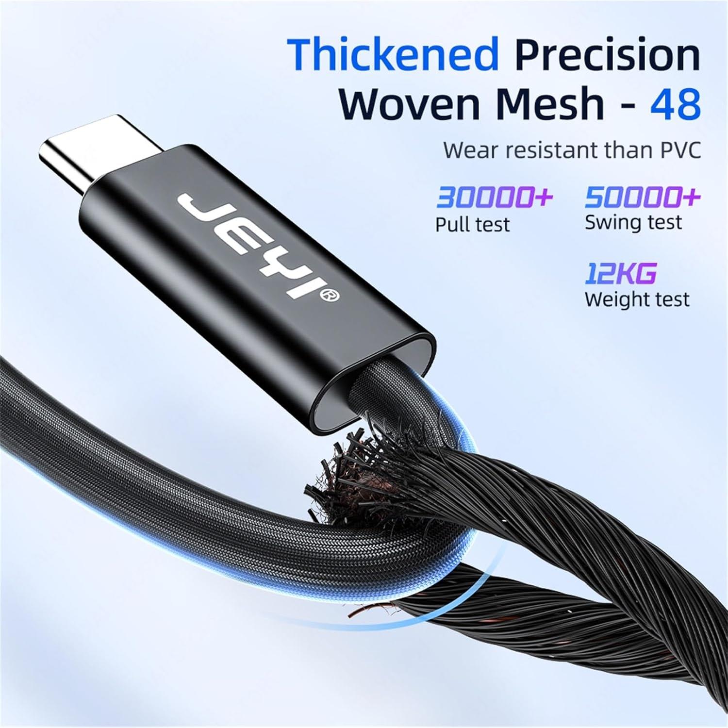 Cable Thunderbolt 5 JEYI 1m 80Gbps Carga Rápida 240W