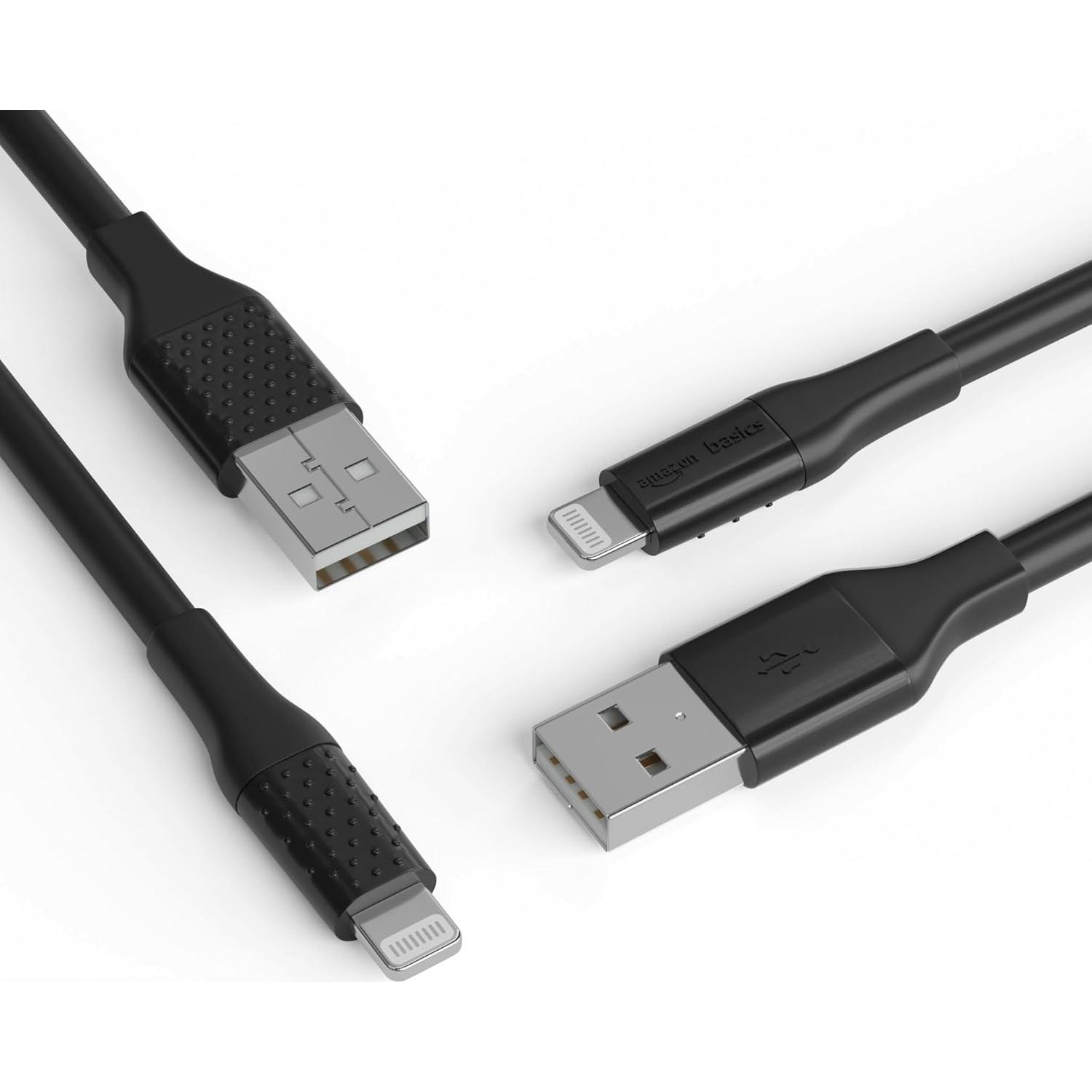 Cable de carga USB-A a Lightning Amazon Basics 3.05m Negro