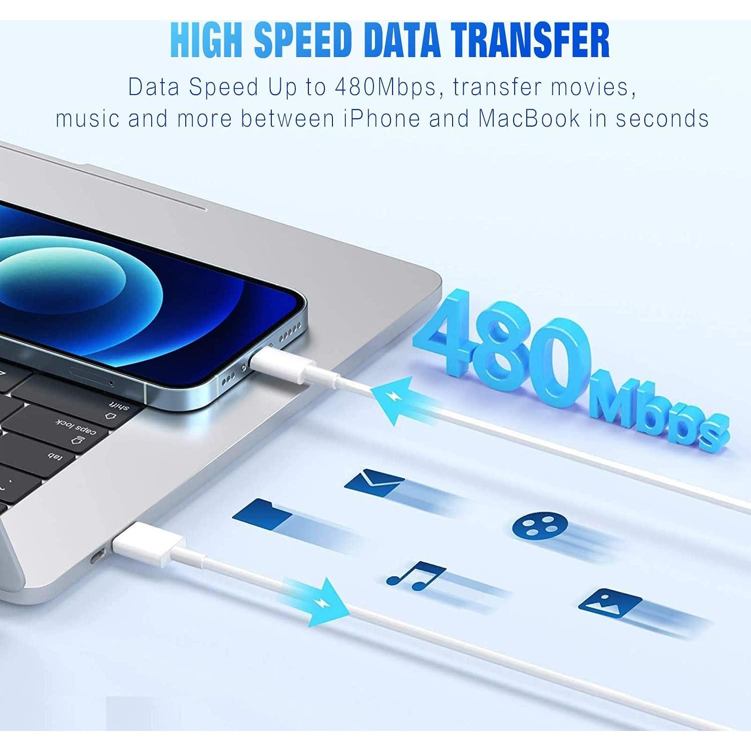 Cable de Carga Lightning Hi-Mobiler 2m MFi para iPhone y iPad