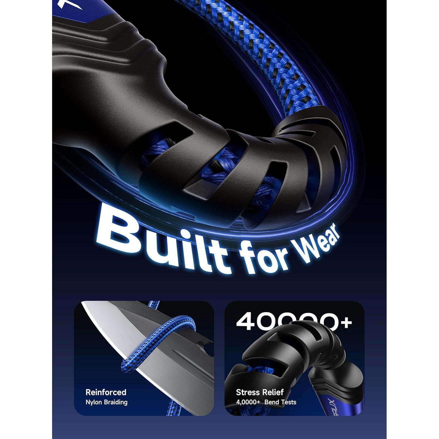 Cable USB C JSAUX 3-Pack 1m 2m 3m Carga Rápida 3.1A