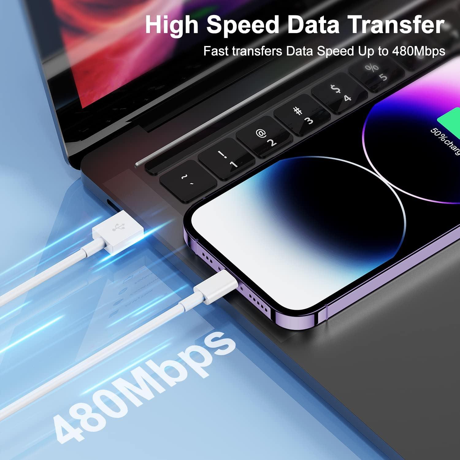 Cable de Carga USB A a Lightning Citelect 3m MFi para iPhone