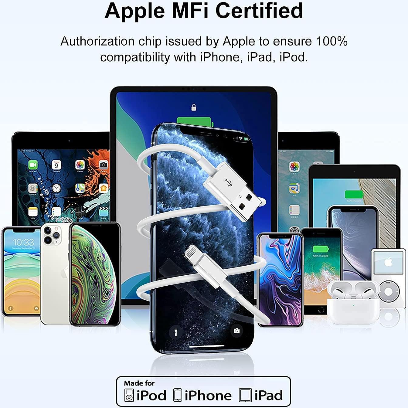 Cable de Carga Rápida USB Lightning Cionum 0.91m 2PACK Blanco