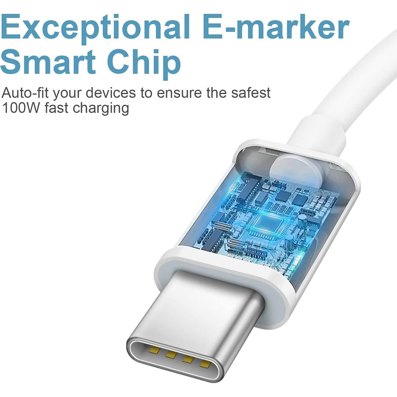 Cargador Rápido USB-C 20W para iPhone 16 y 15 - 2 Cables 6FT