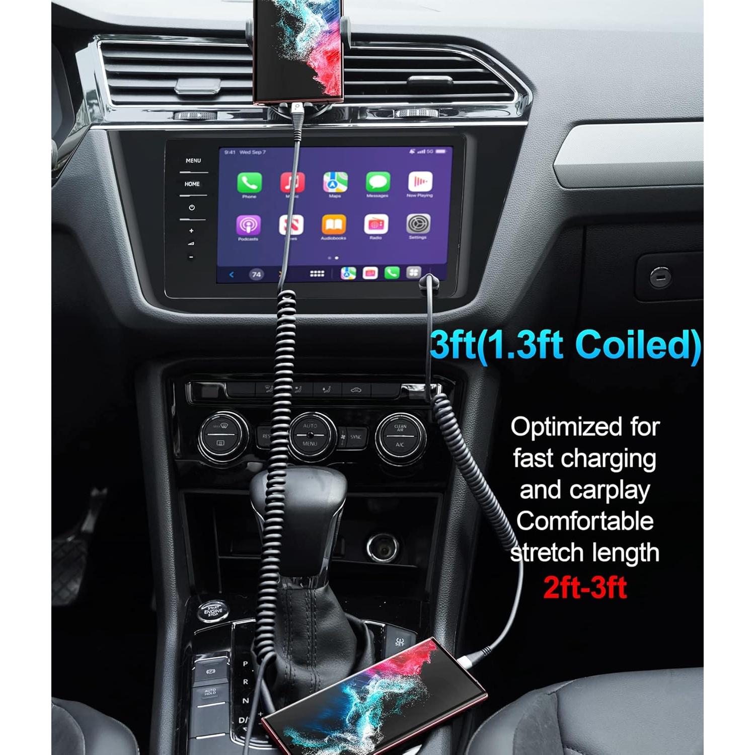 Cable USB C Rápido PRAKIE 0.91m 66W 2Pack Plata