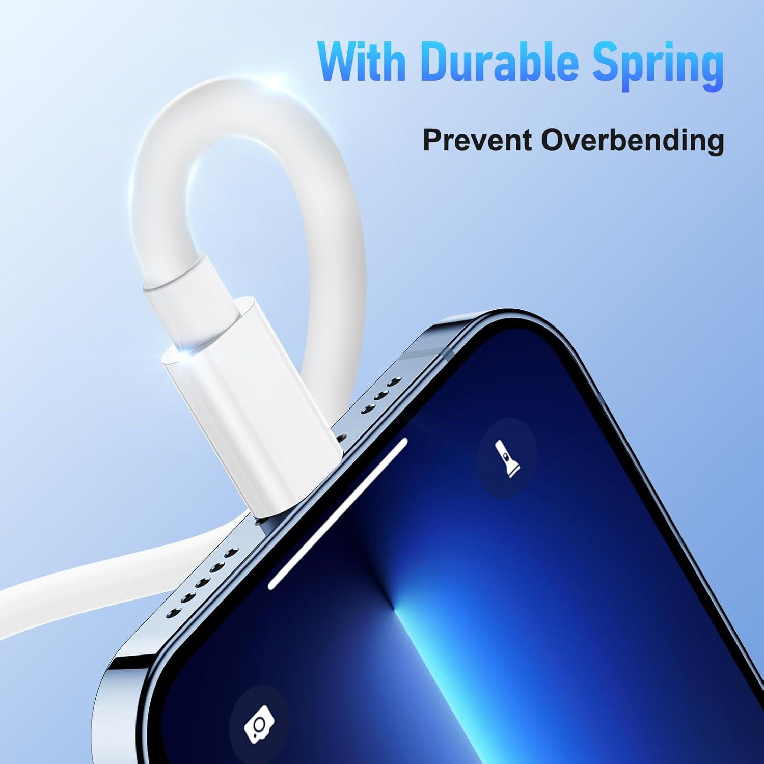 Cable de Cargador Lightning 1.83m Kitminun MFi para iPhone