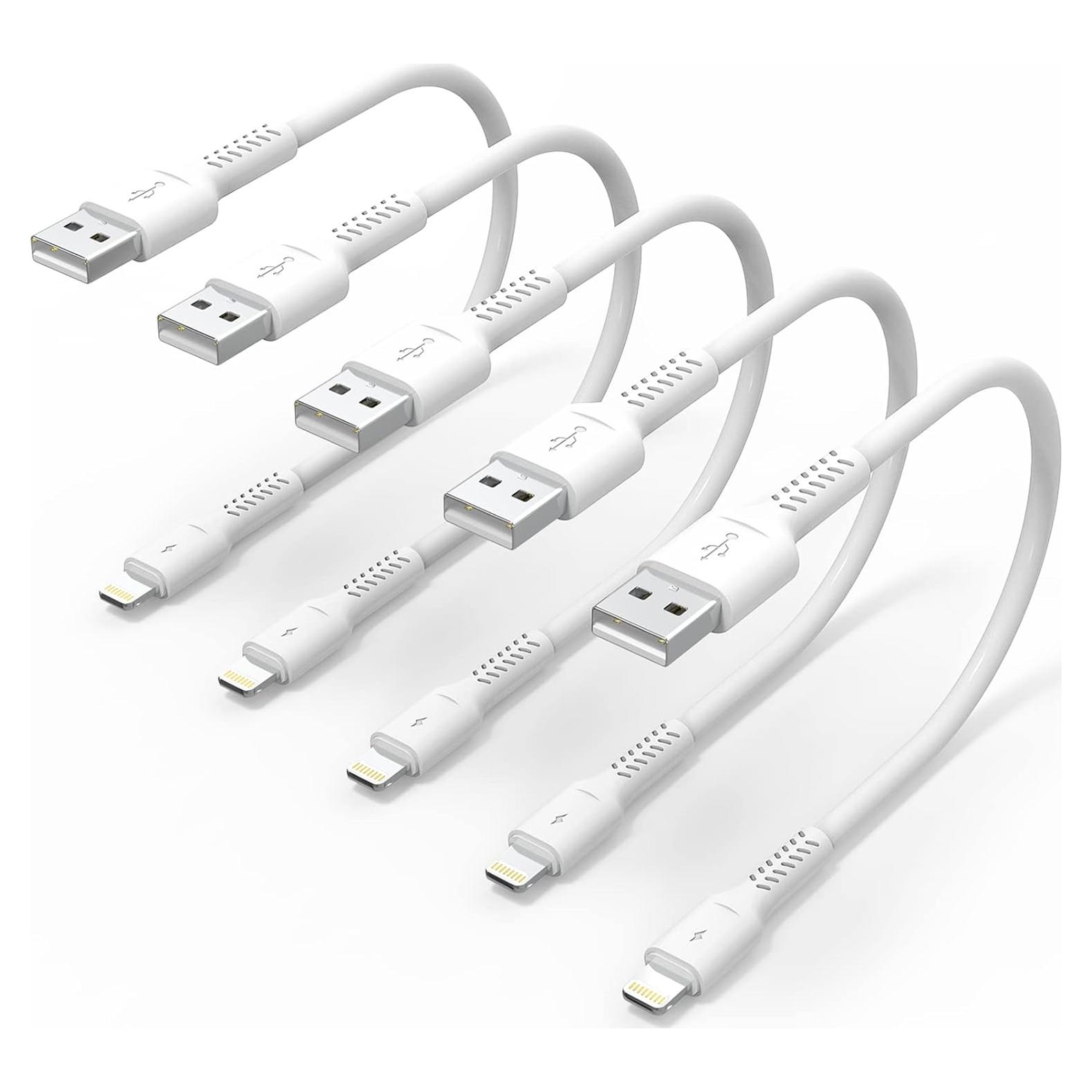 Cable USB a Lightning 15 cm ULIFTUS 5Pack Carga Rápida
