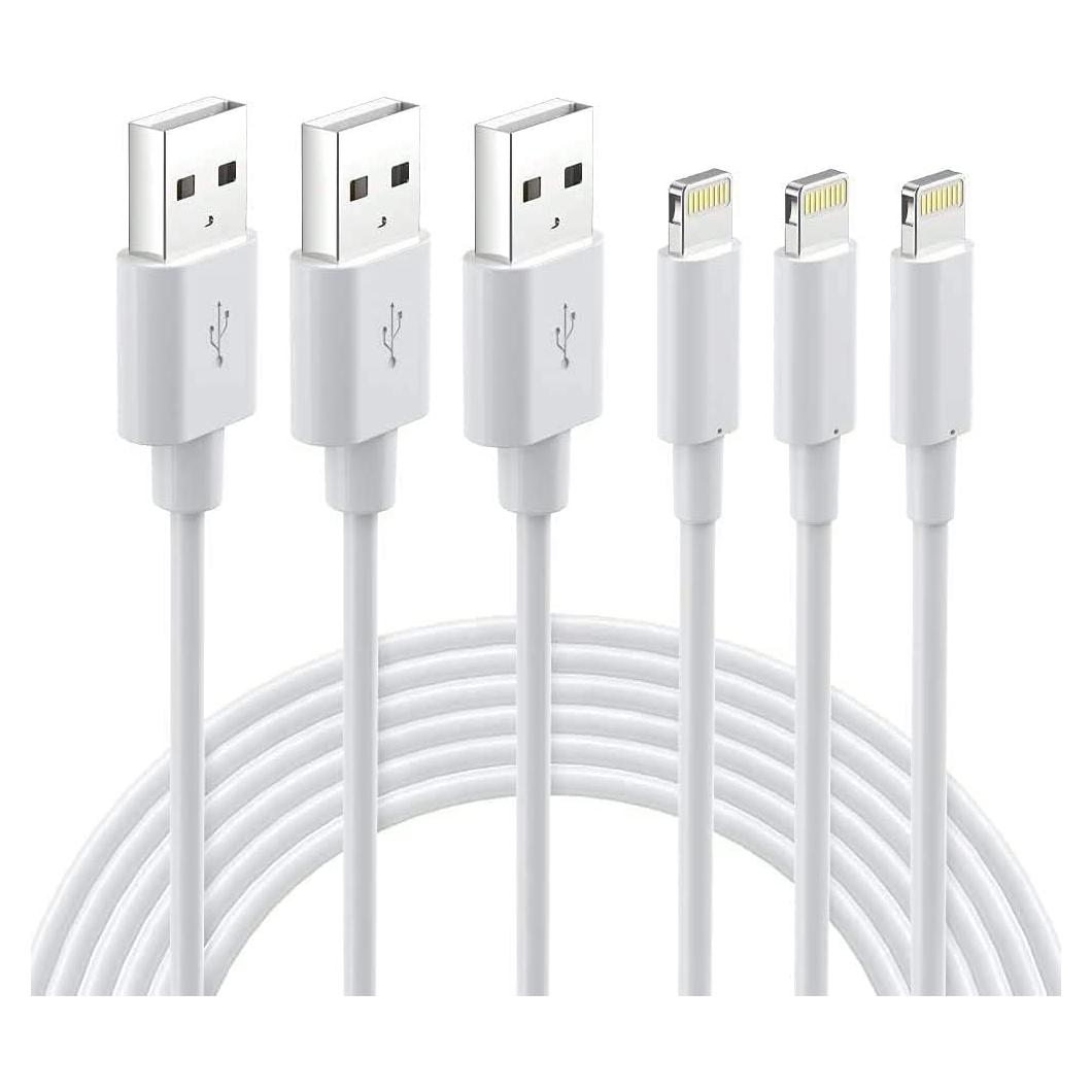 Cable Lightning MFi Nikolable 3Pack 1.83m Carga Rápida iPhone