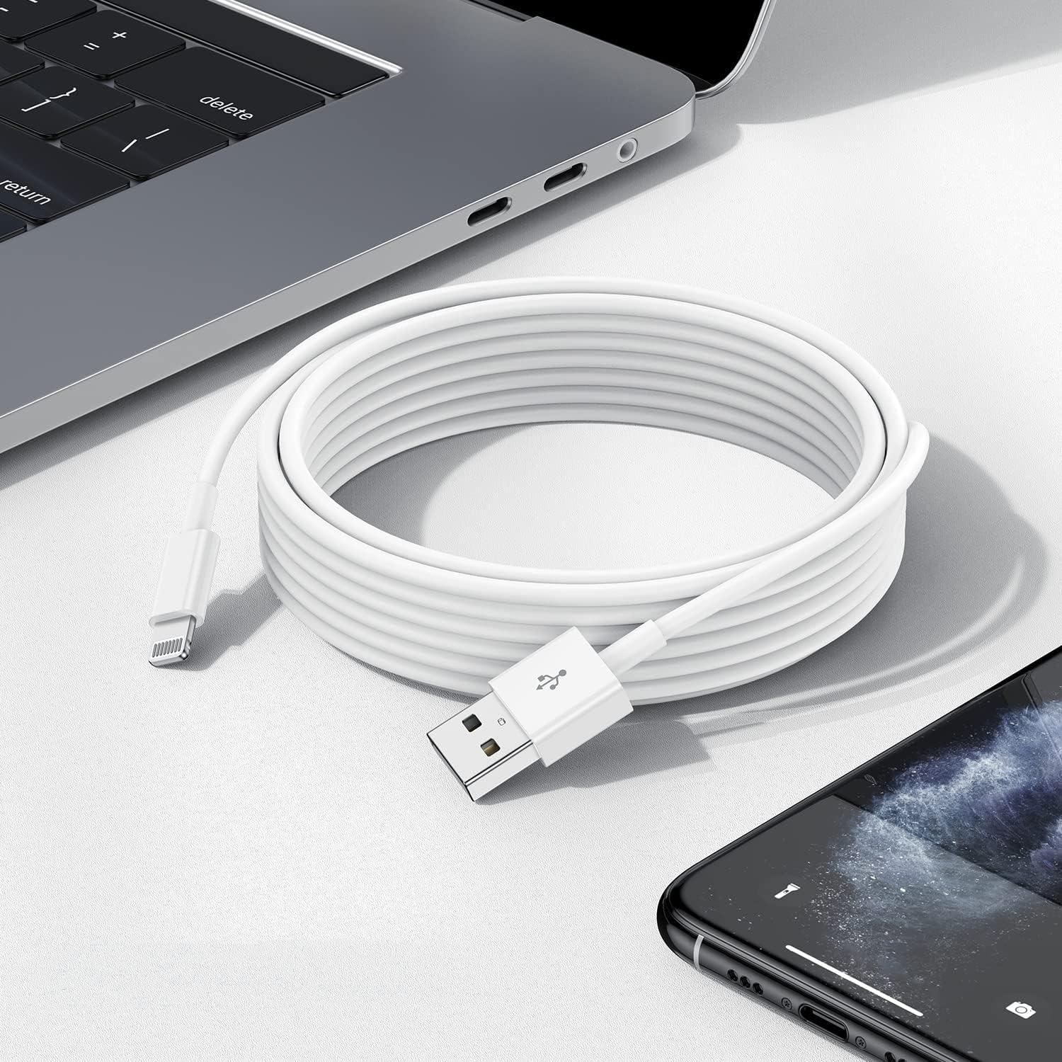 Cable de Carga USB a Lightning QZIIW 3 Metros MFi 3 Pack