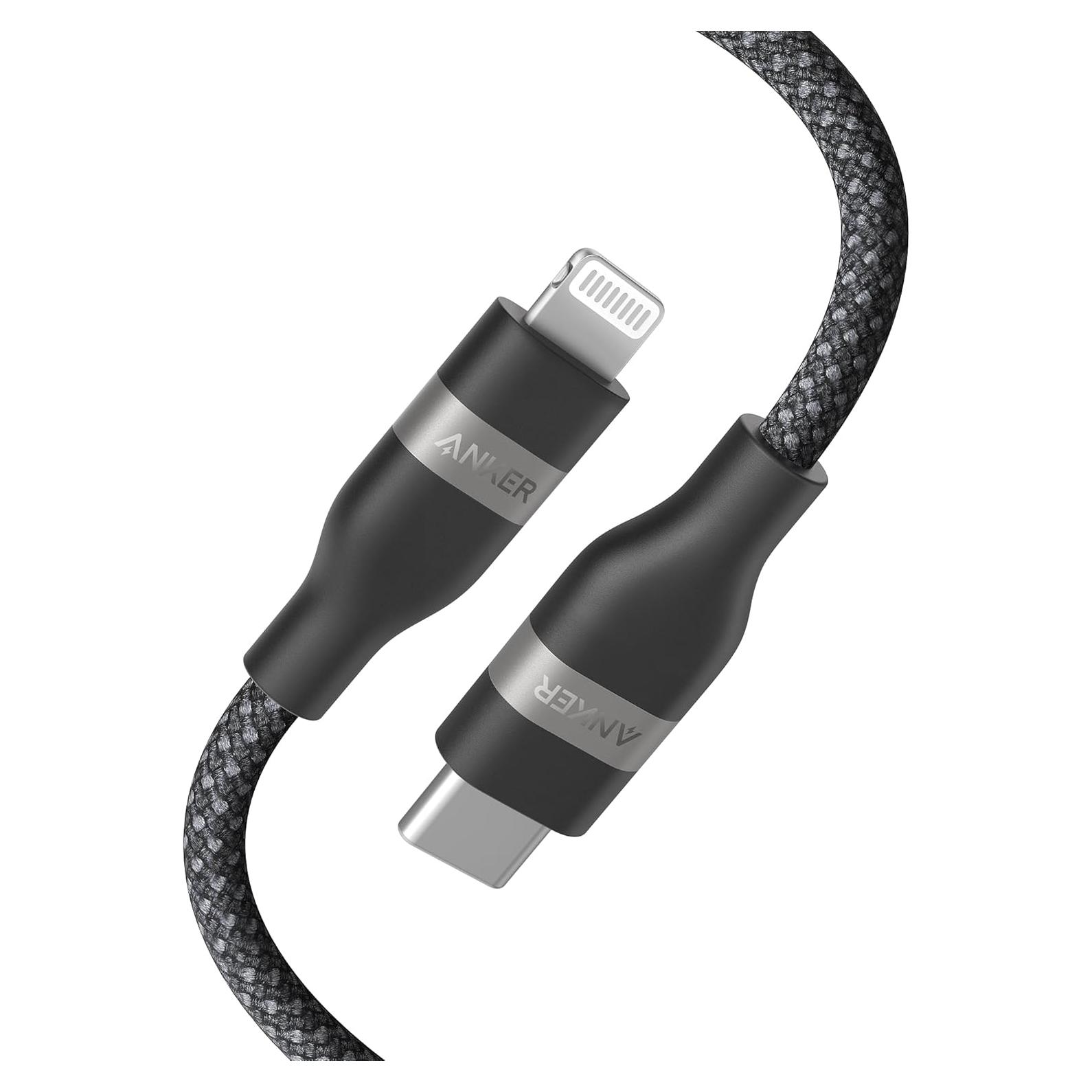 Cable USB C a Lightning Anker 91.44 cm trenzado reciclado