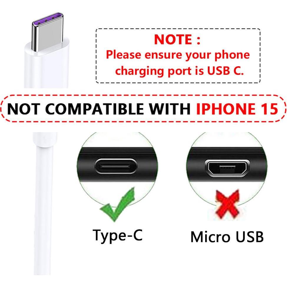 Paquete de 3 Cables USB C 2M HONGPING para iPad y Samsung