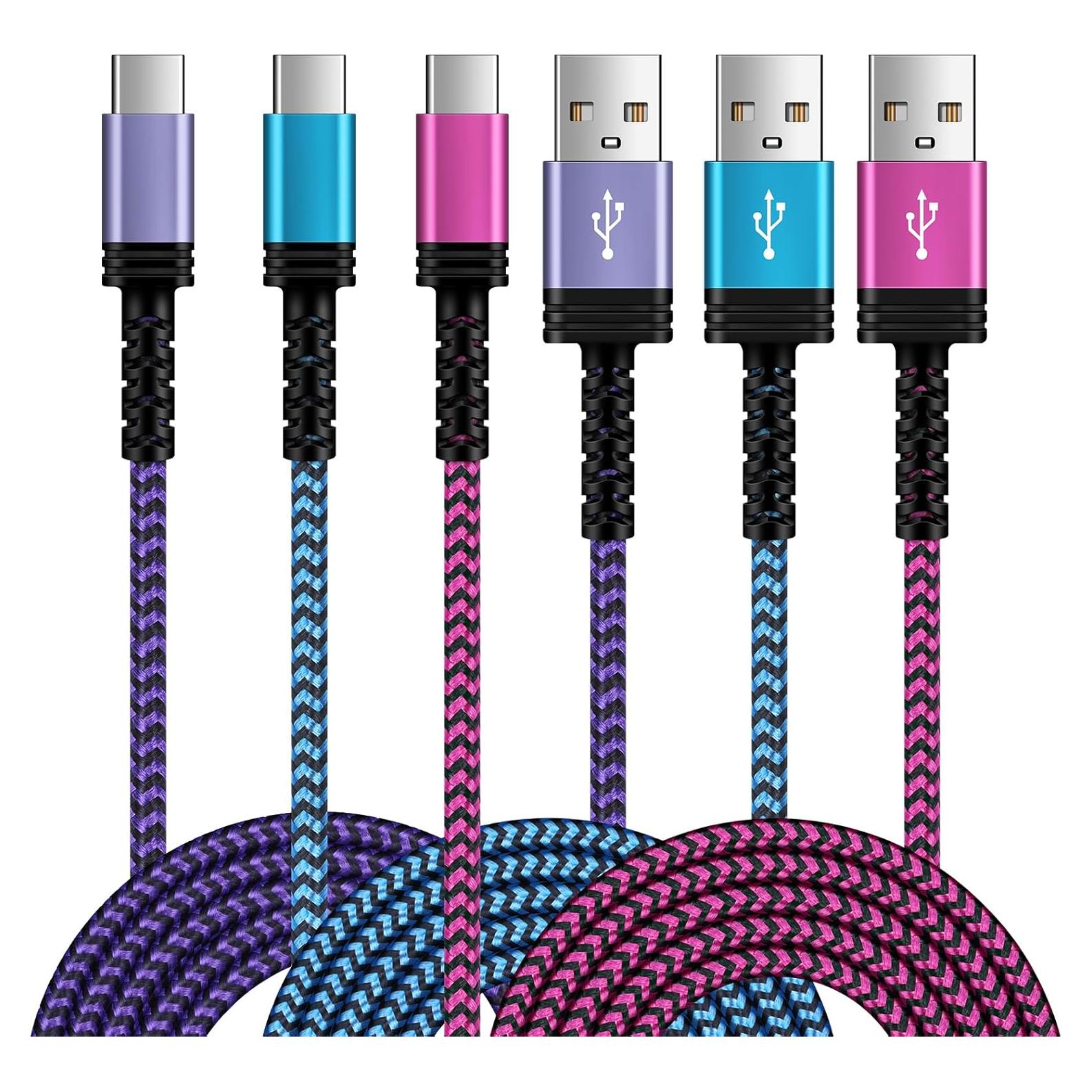 Cable USB A a USB C 1.83M VIFIGEN 3 Pack Carga Rápida