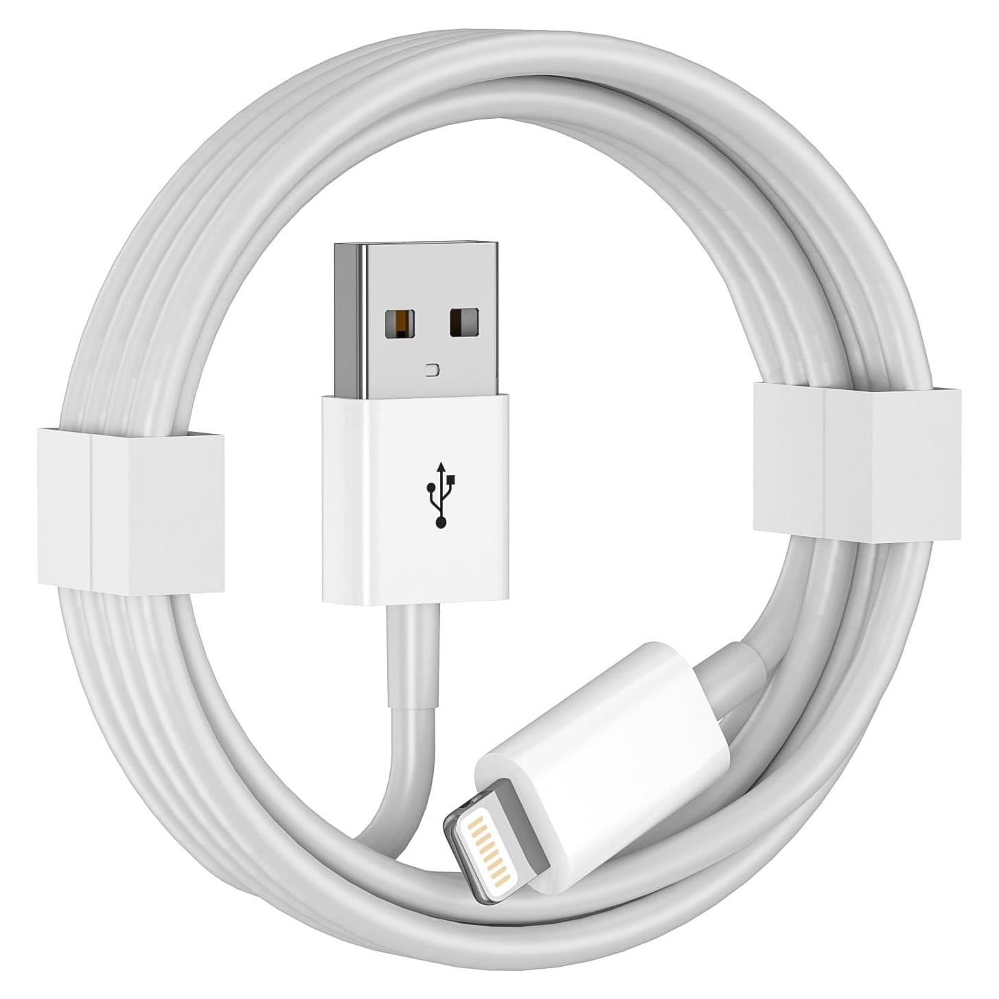 Cable Carplay Apple 3 pies USB A a Lightning Carga Rápida