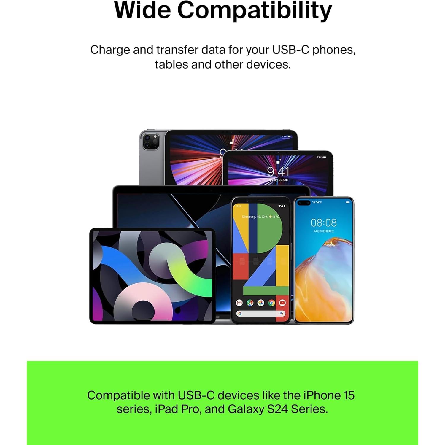 Cable USB-C a USB-A Belkin BoostCharge 1m Trenzado Negro