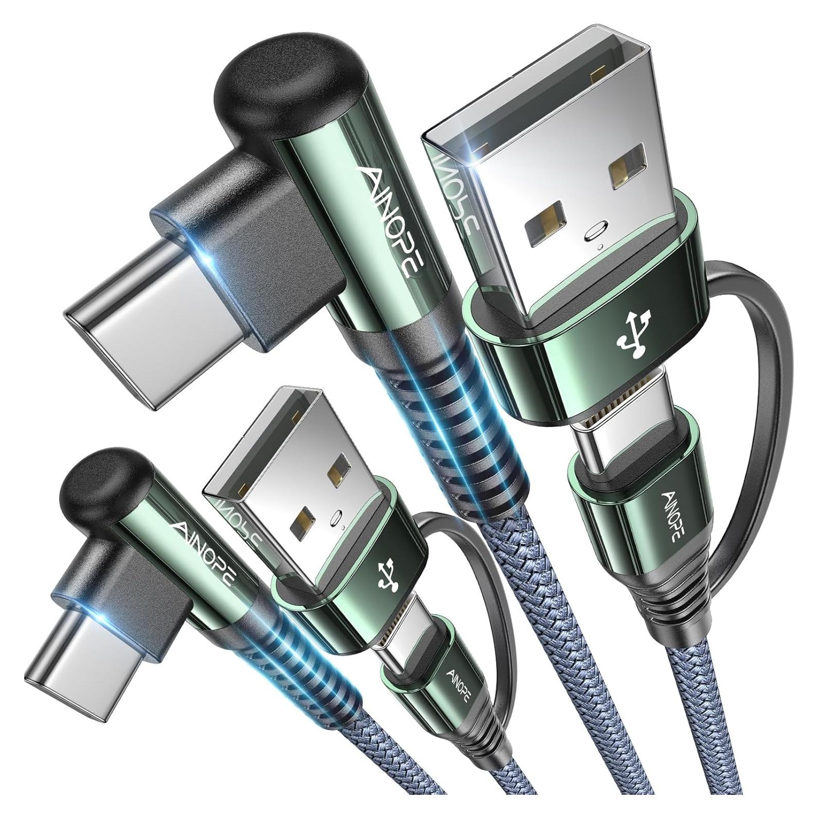 Cable USB C AINOPE 2.0m Carga Rápida 60W con Adaptadores