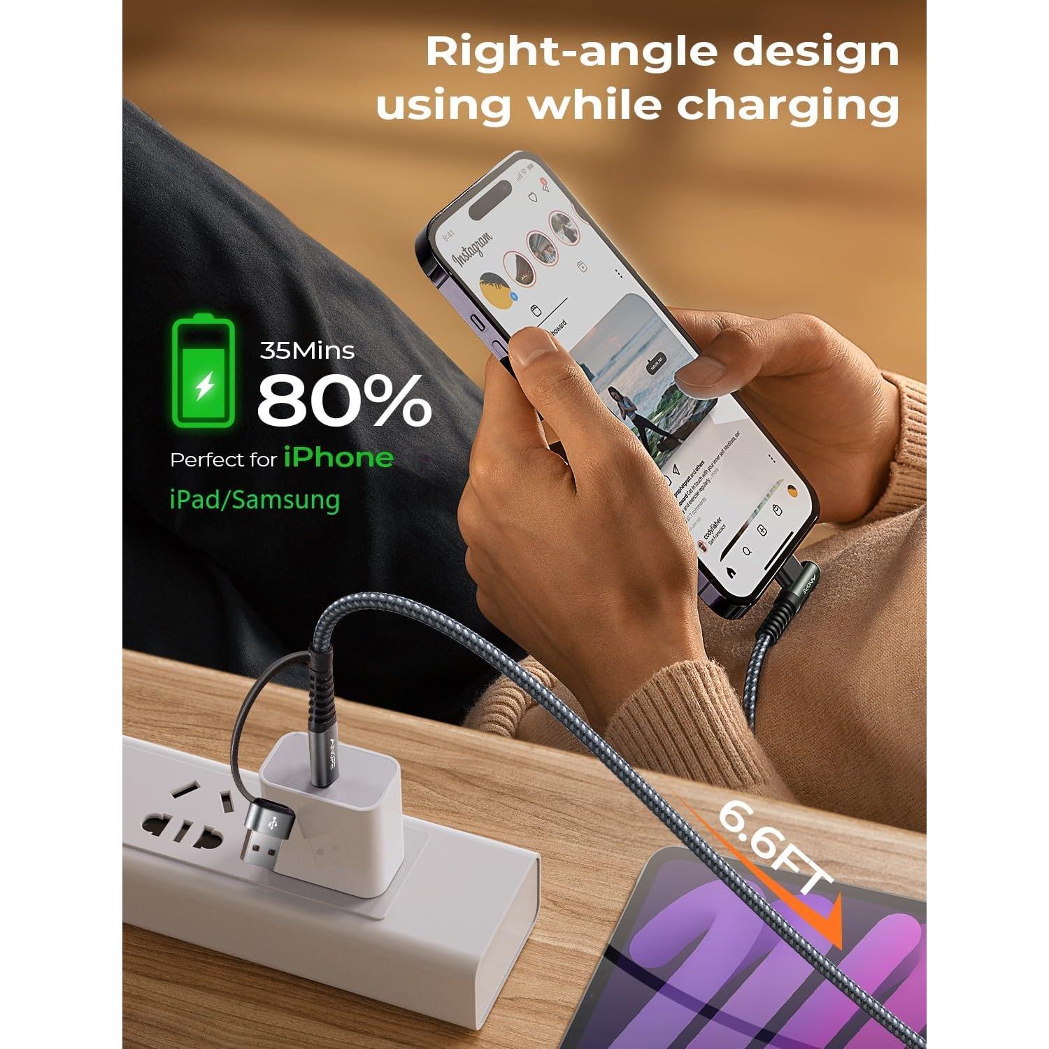 Cable USB C AINOPE 2.0m Carga Rápida 60W con Adaptadores