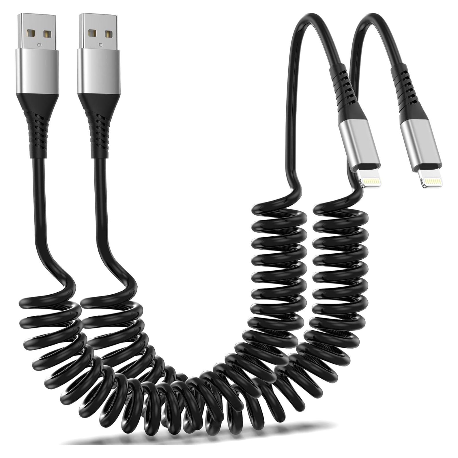 Cable USB a Lightning Enrollado Umefly 3FT Carga Rápida