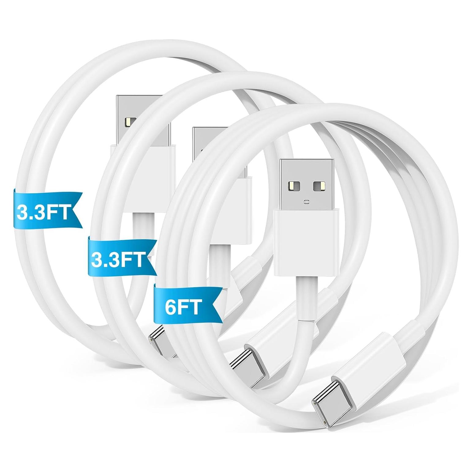 Cable Carplay USB A a USB C GOGAZE 3-Pack 1.0m y 1.8m