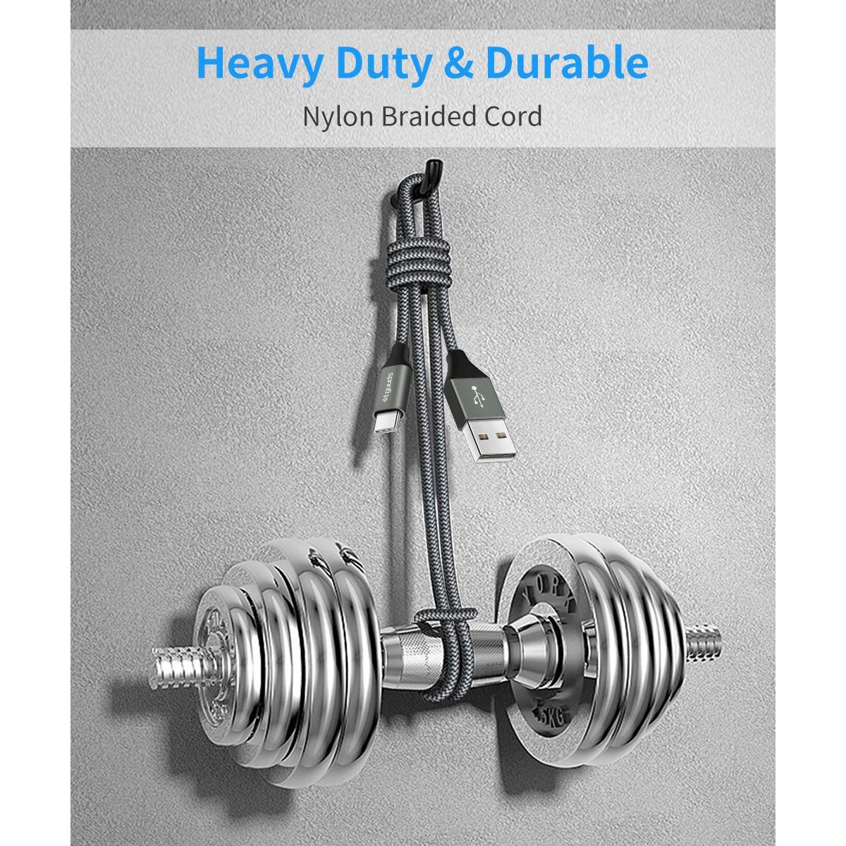 Cable USB A a USB C etguuds 5-Pack 0.91-3.05m Carga Rápida