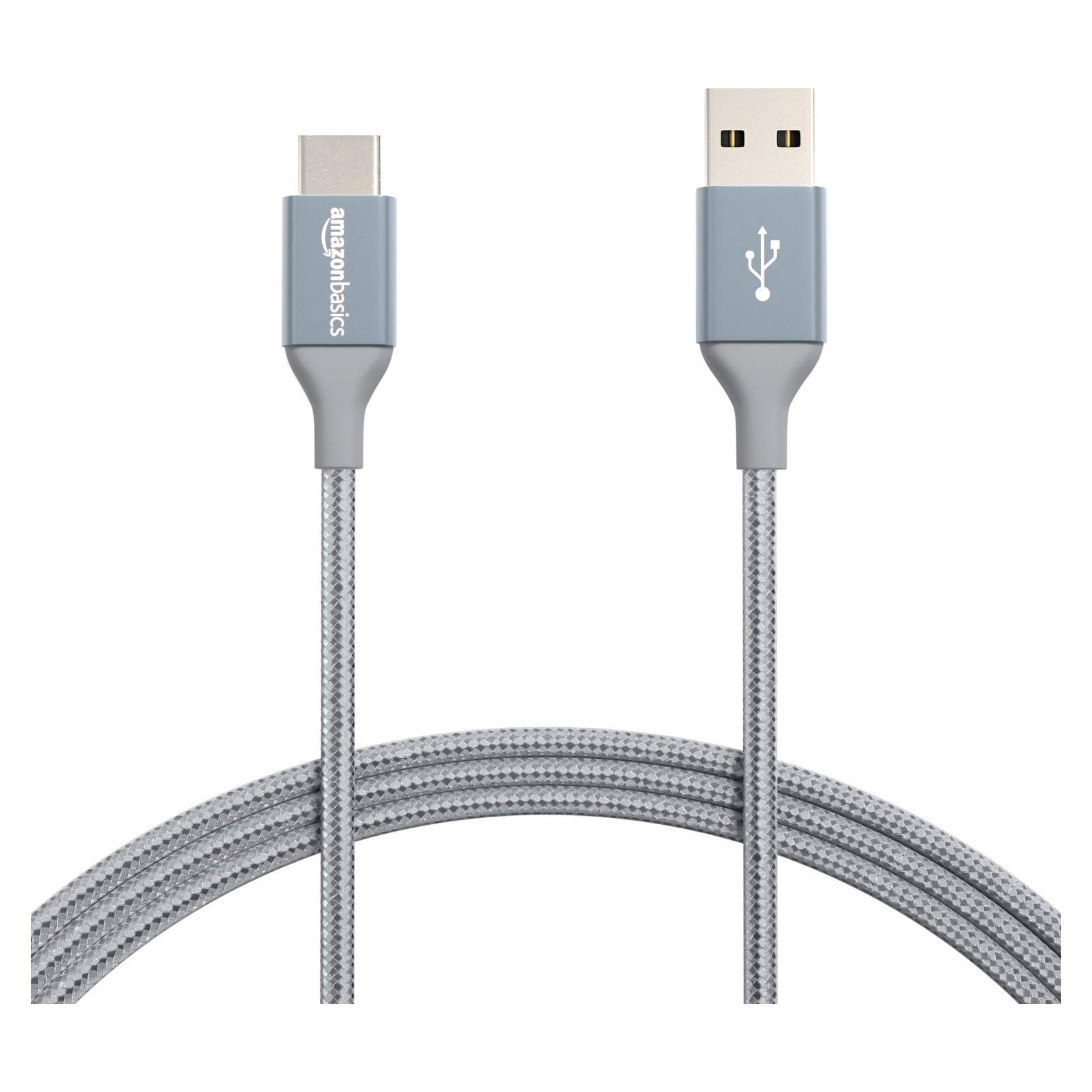 Cable de carga rápida USB-C a USB-A 2.0 Amazon Basics 1.83m