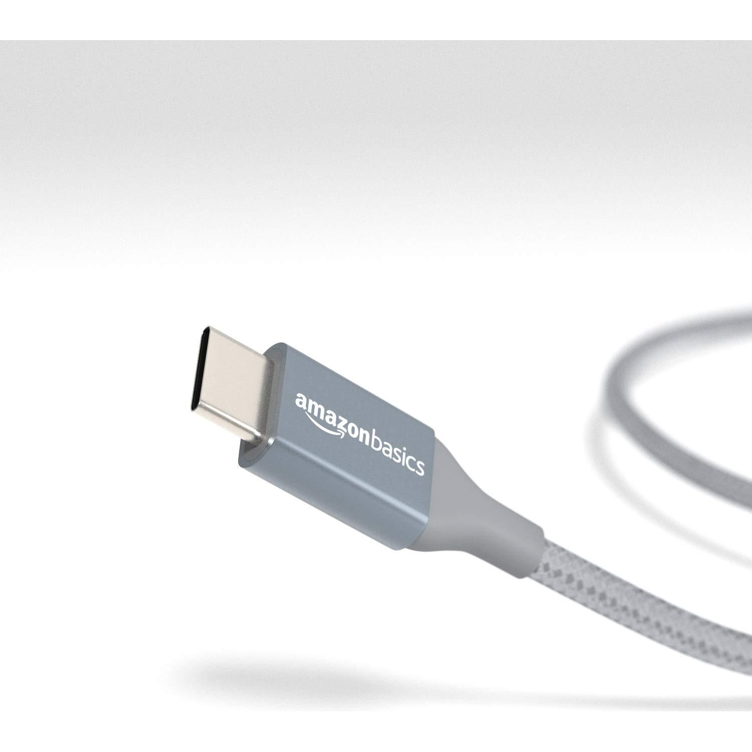 Cable de carga rápida USB-C a USB-A 2.0 Amazon Basics 1.83m