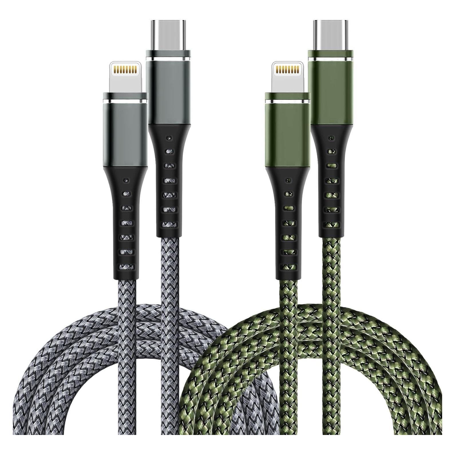 Cable USB C a Lightning DFLASH 0.91 m 2 Pack Carga Rápida