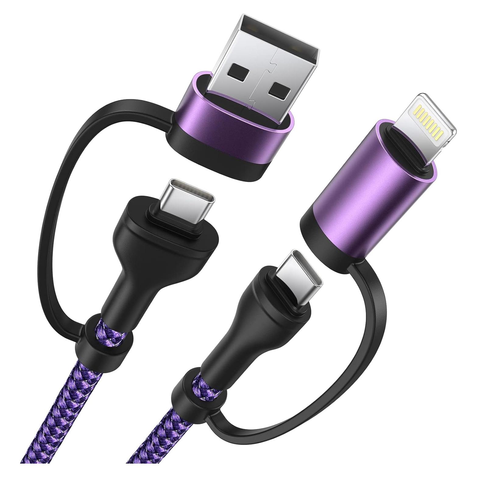 Cable de carga rápida 4 en 1 XUDUO 2m 60W USB C a Lightning