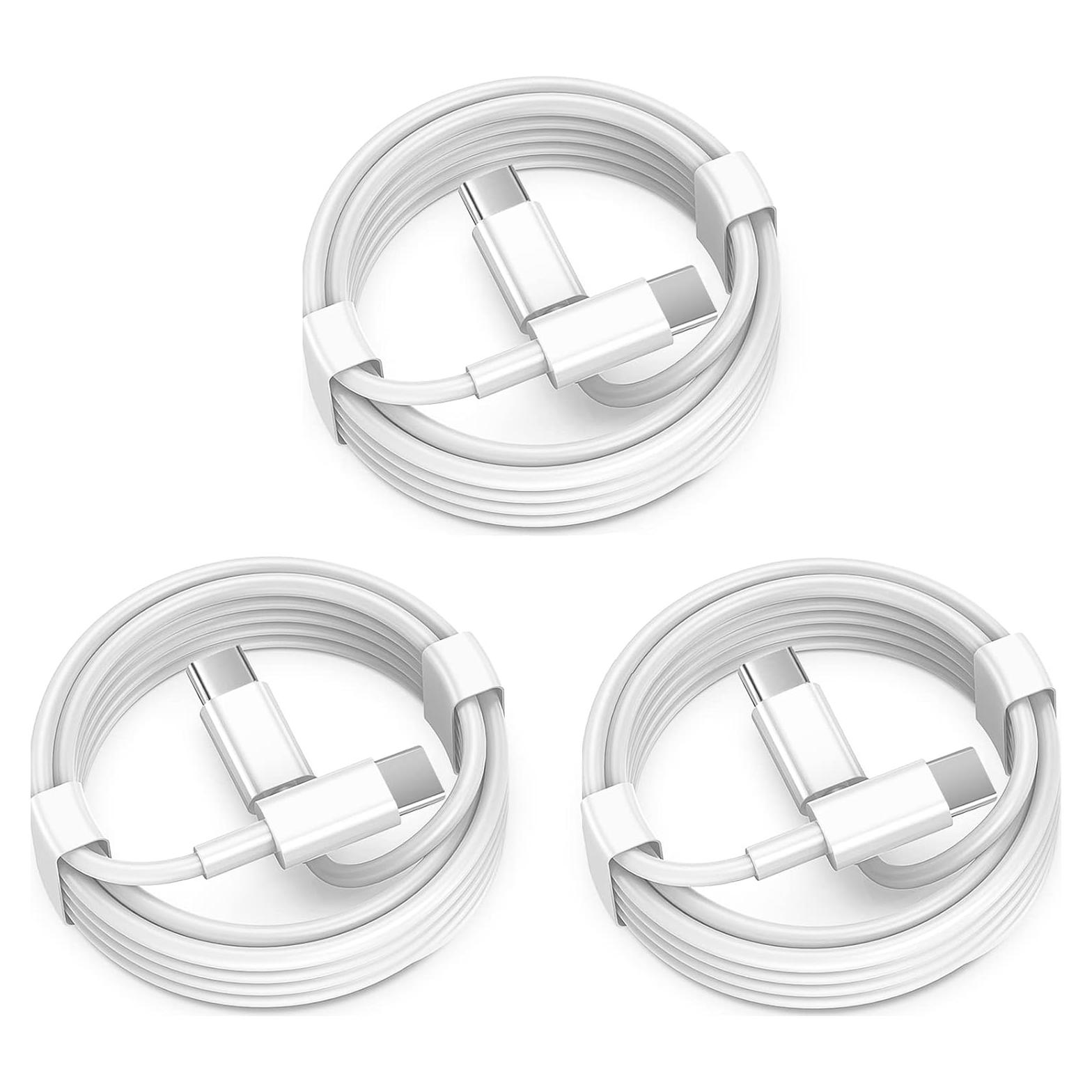 Cable de Carga USB C a USB C 1.83m FUPYWP 3 Unidades