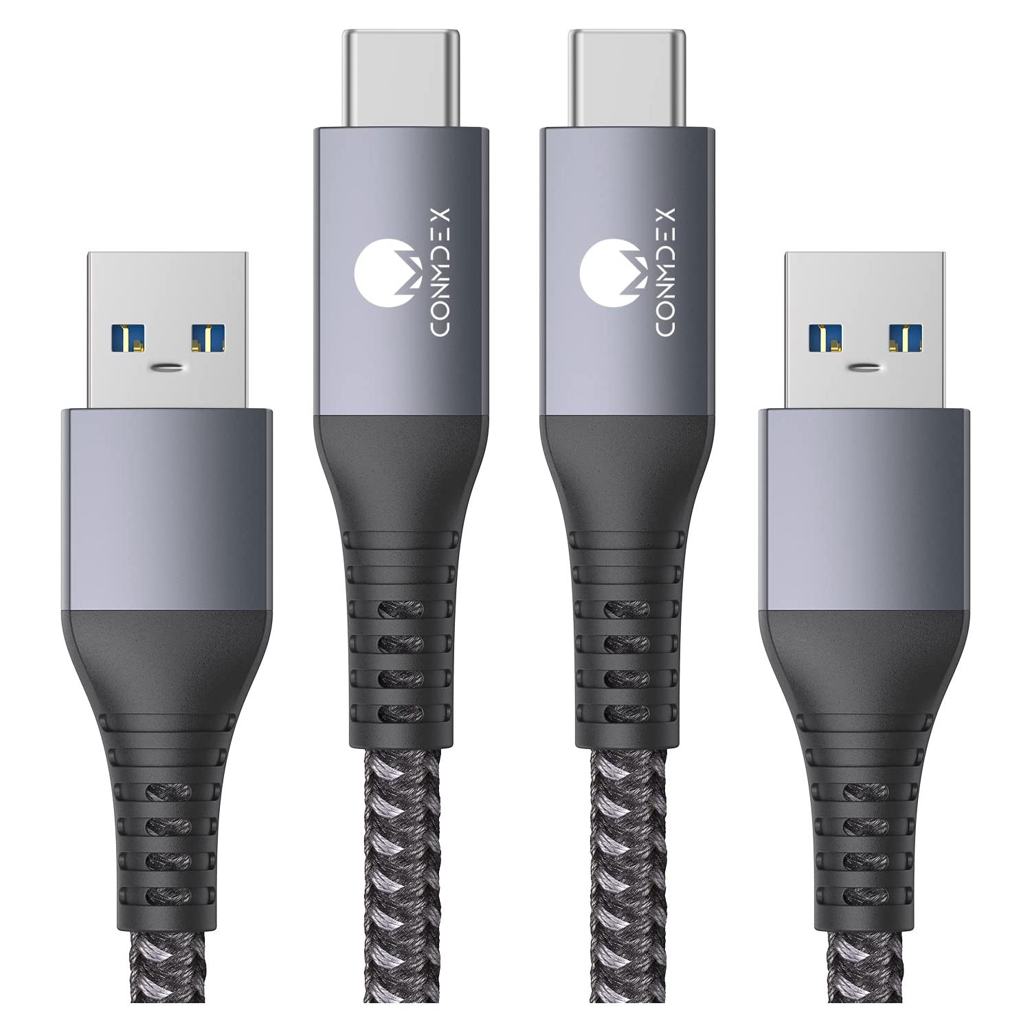 Cable USB C 0.91m CONMDEX 10Gbps Carga Rápida 3.1A - 2 Paquete