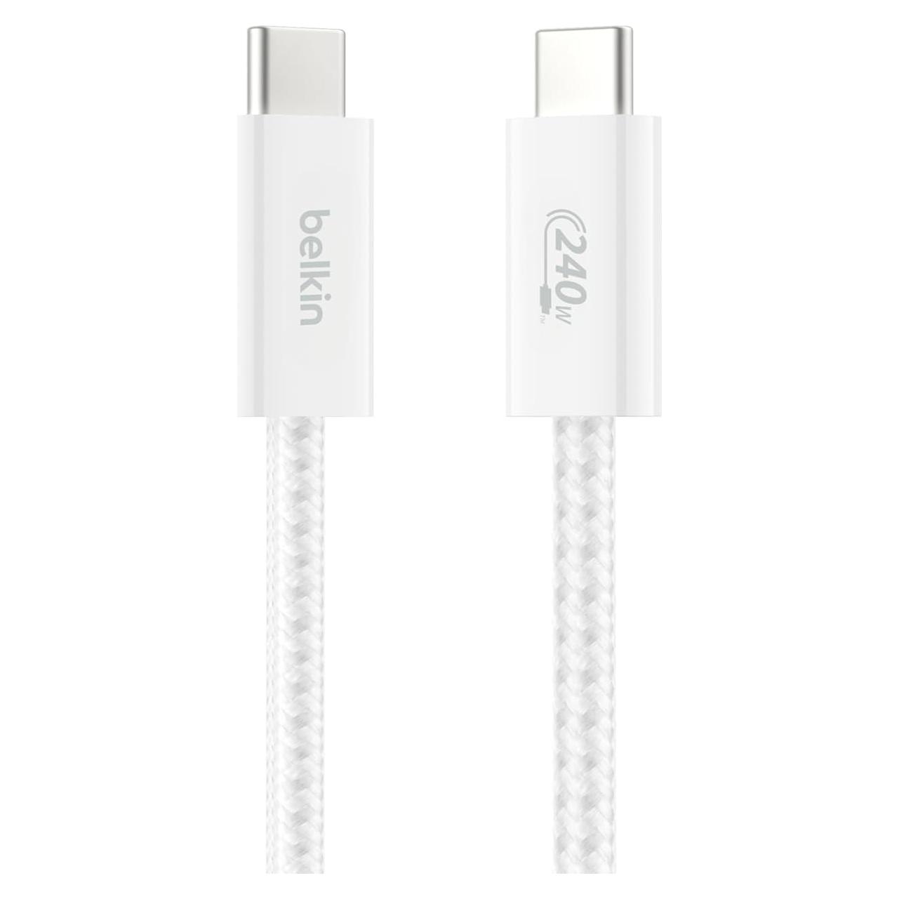 Cable USB-C a USB-C Belkin 1M 240W Carga Rápida Blanco