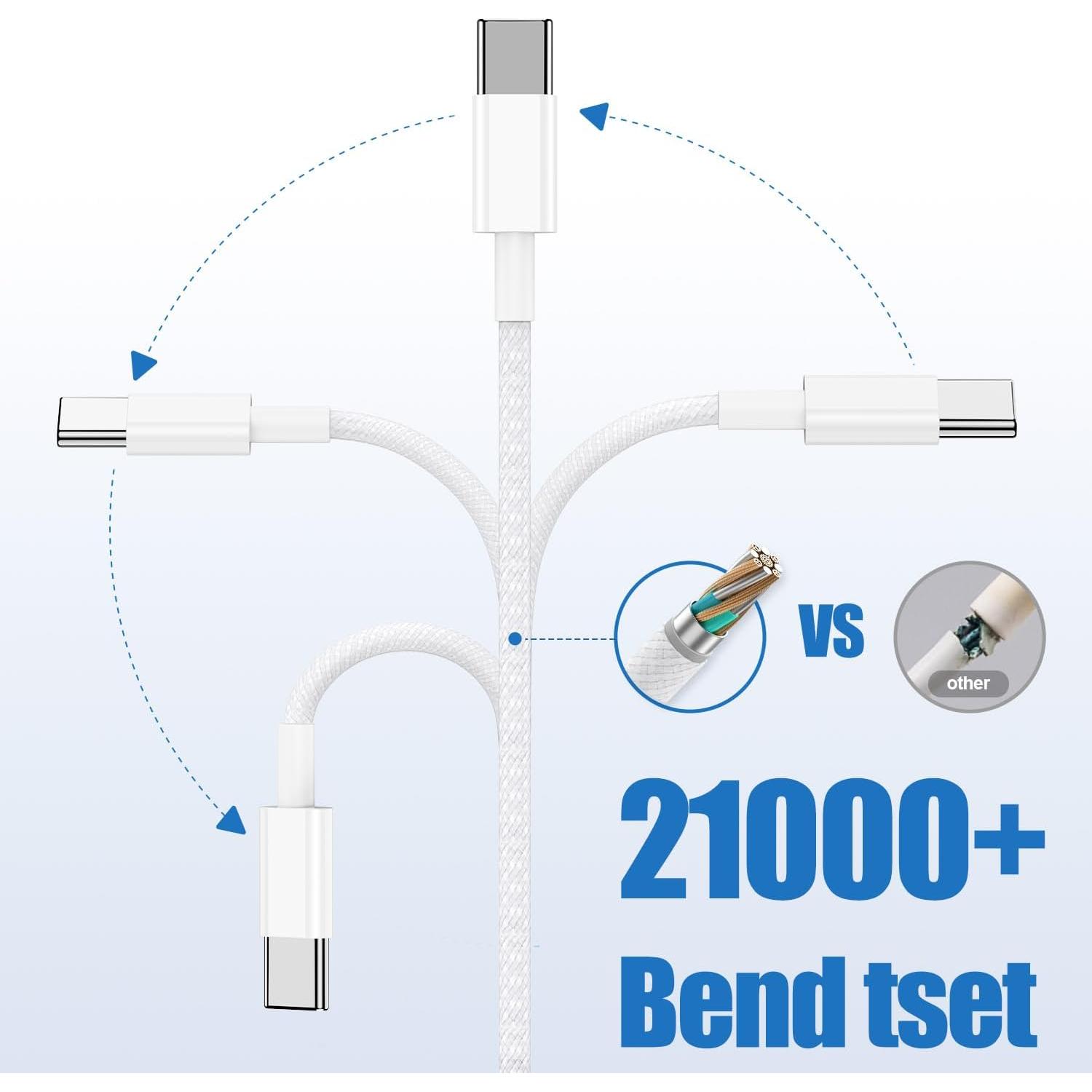 Cable USB C a C 1.83m Qalirvis 60W Carga Rápida