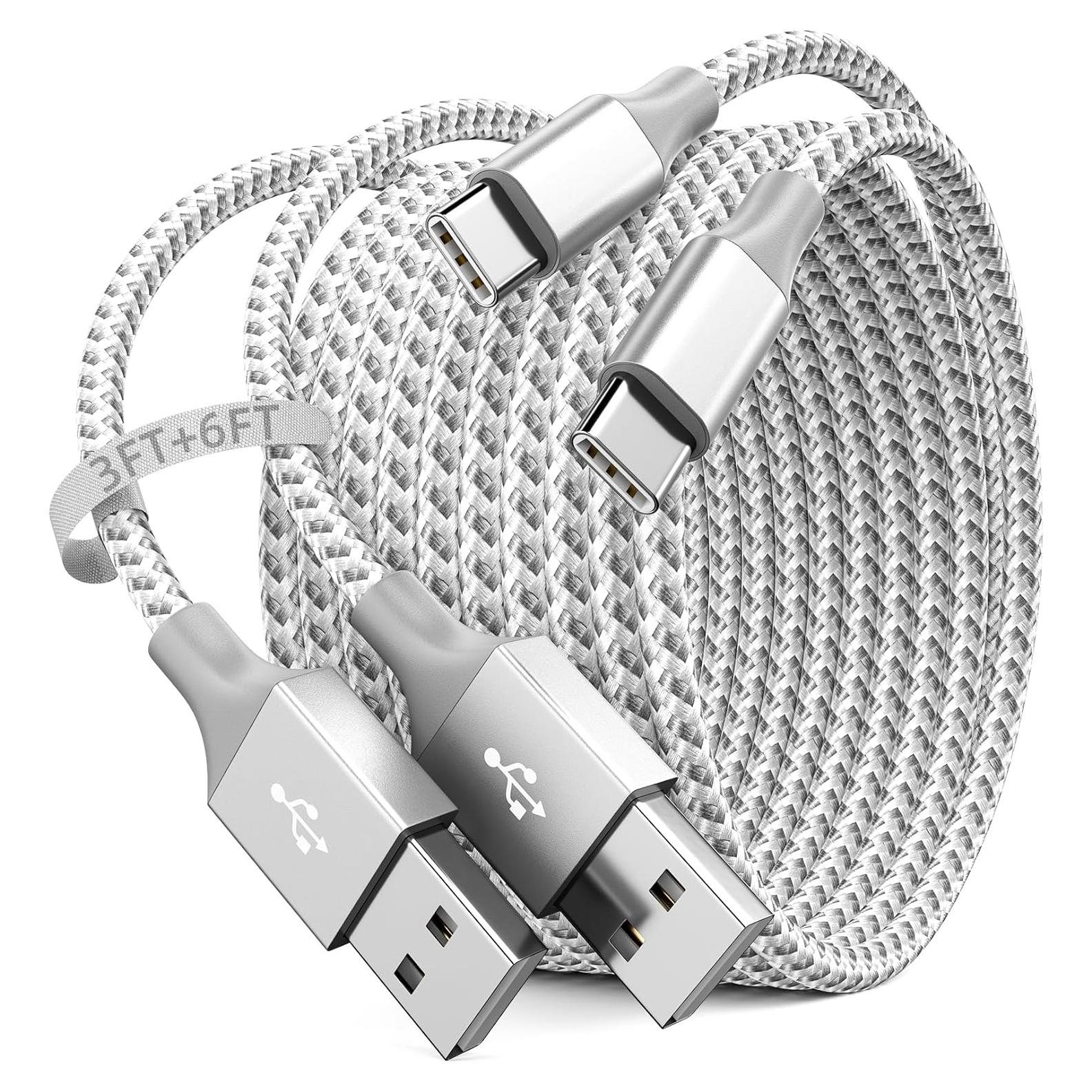 Cable USB A a USB C SwaggWood 2Pack 0.91m y 1.83m Carga Rápida