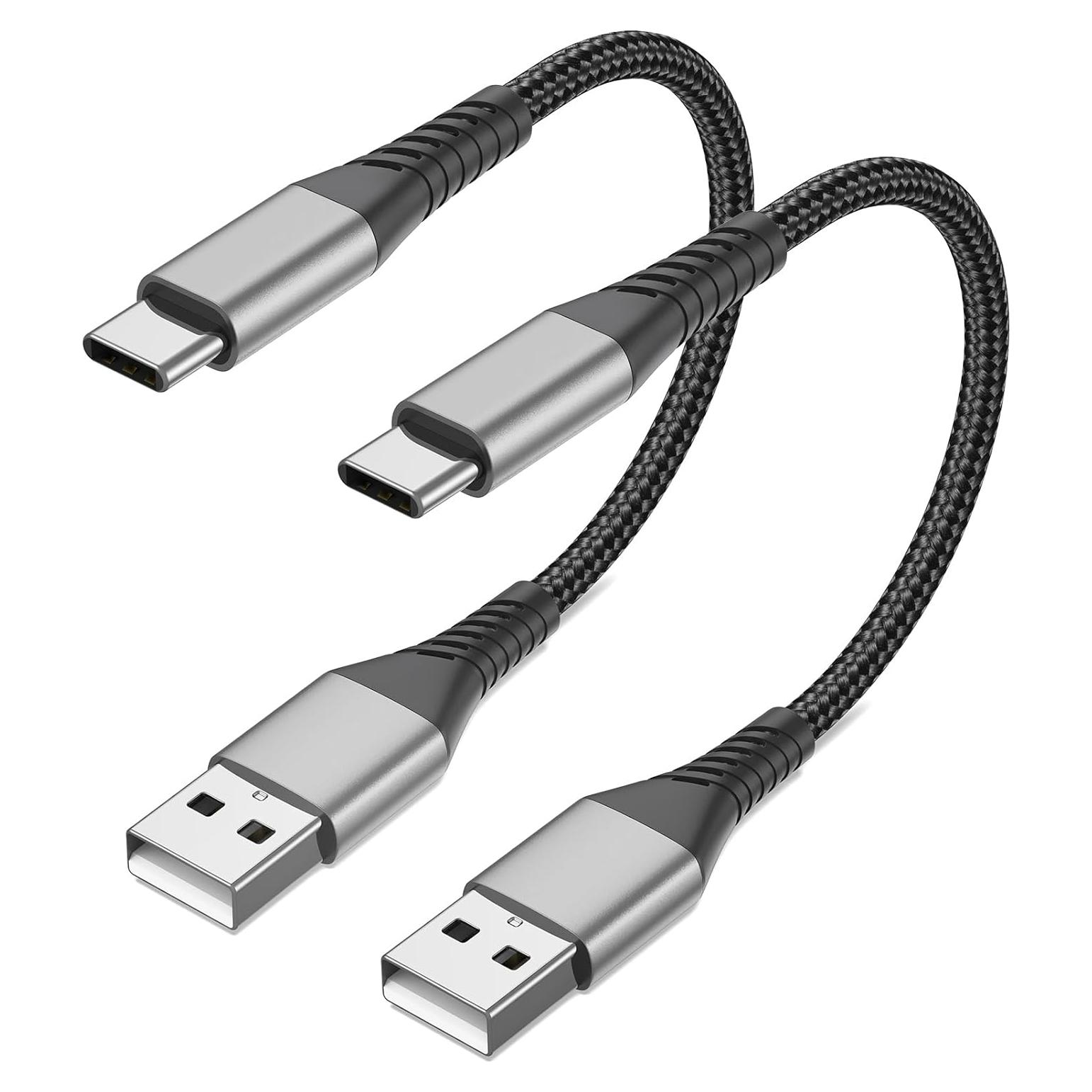 Cable USB C Corto 15 cm Umefly Carga Rápida 3A 2 Paquete