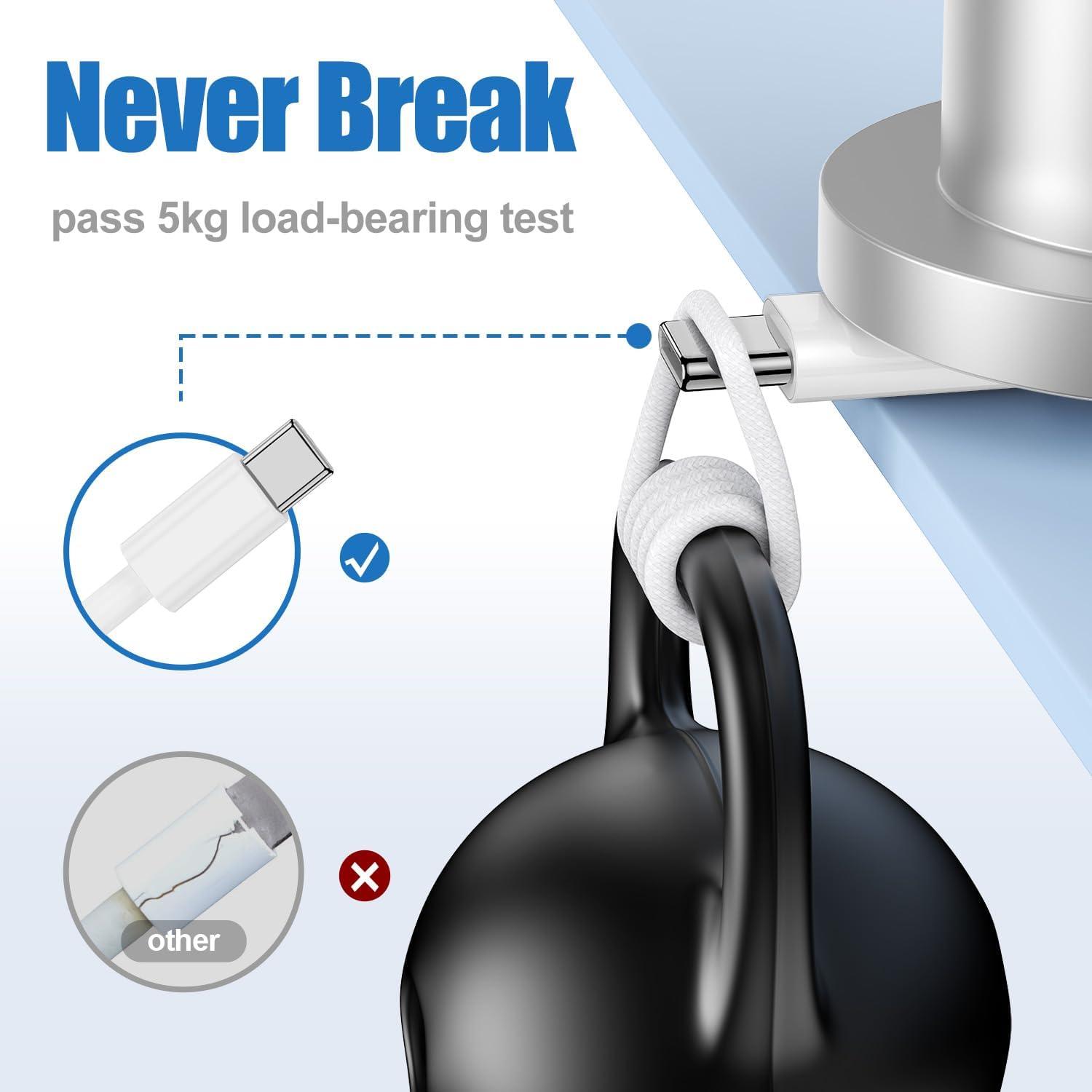 Cable USB C a C 10 pies Qalirvis 60W Carga Rápida