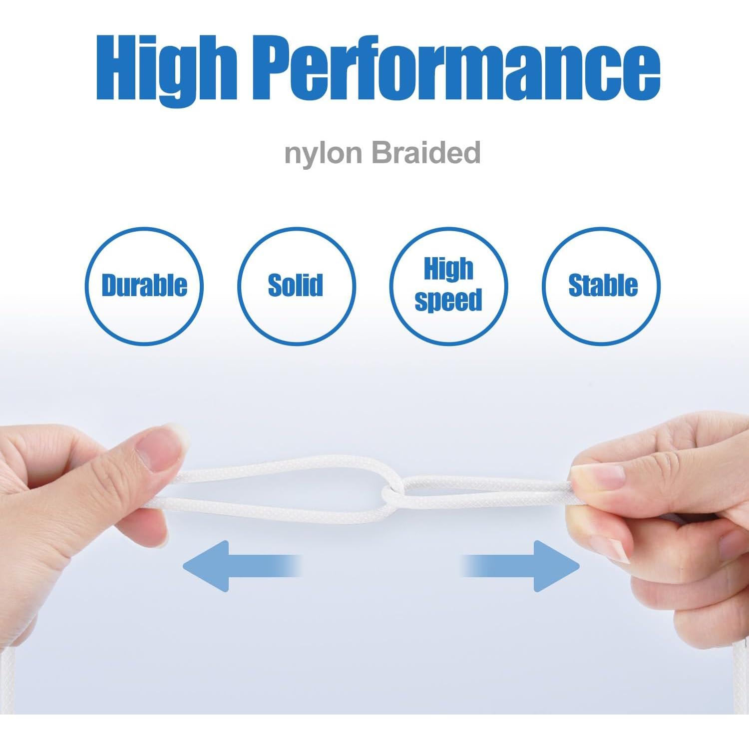 Cable USB C a C 10 pies Qalirvis 60W Carga Rápida