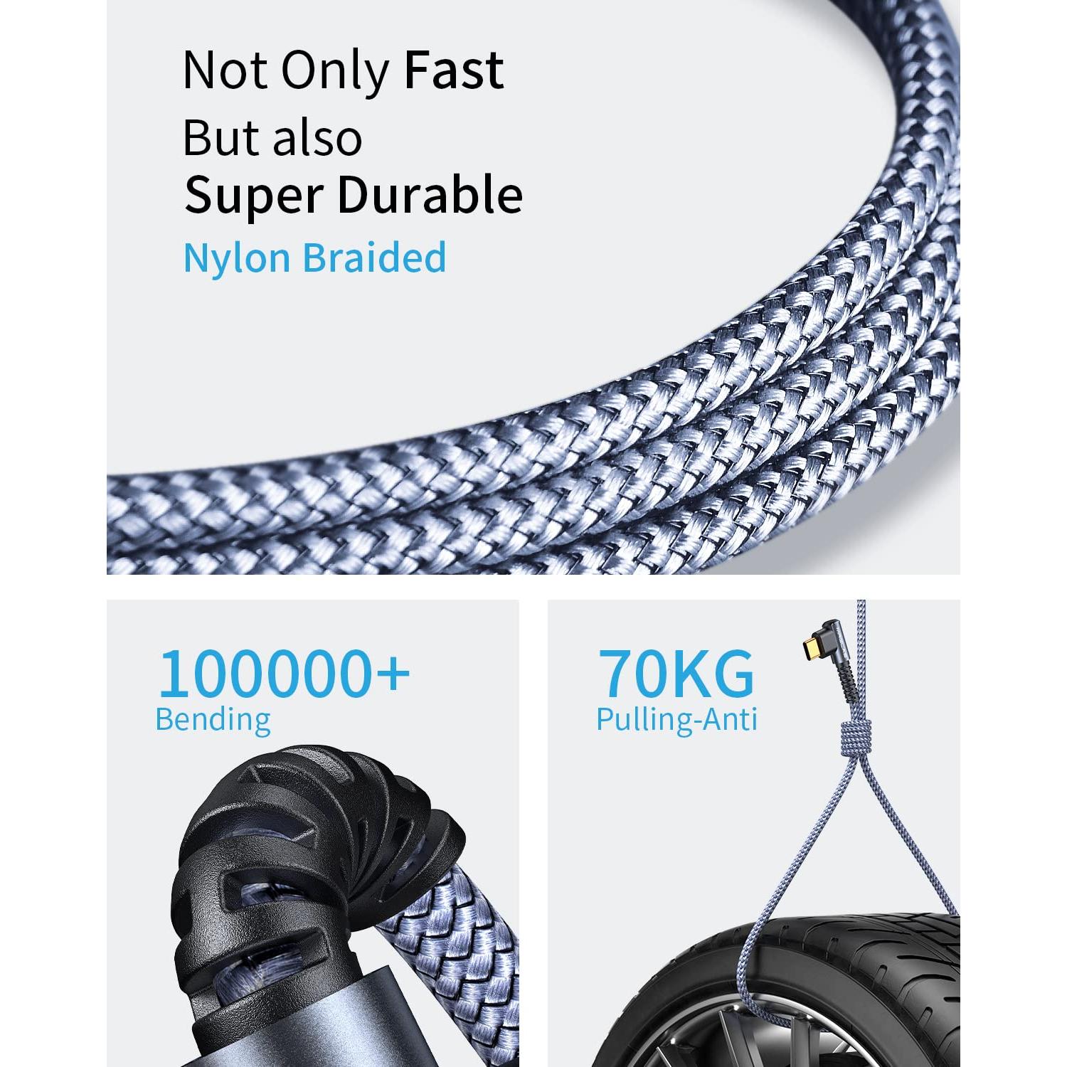 Cable USB C 3.2A MRGLAS 2m Pack de 2 Carga Rápida iPhone