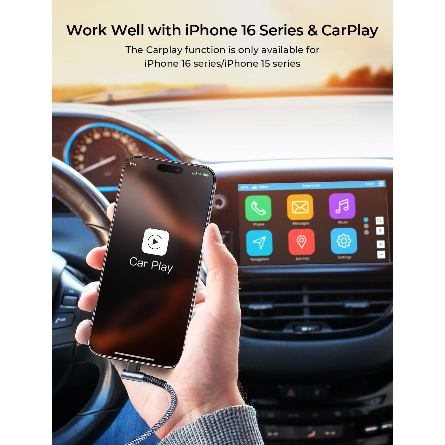 Cable USB C 3.2A MRGLAS 2m Pack de 2 Carga Rápida iPhone