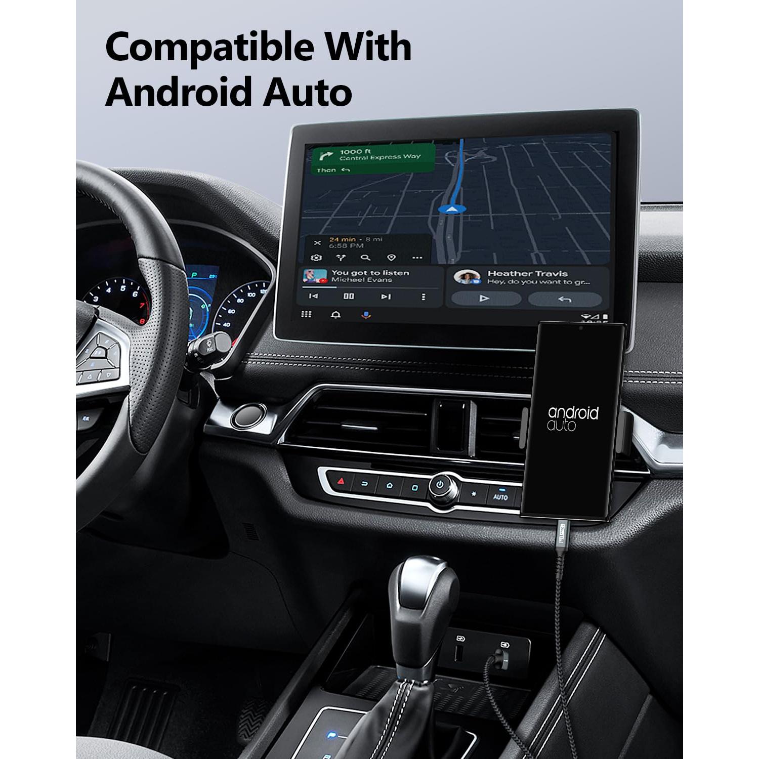 Cable USB C SUNGUY 0.46m 10Gbps Carga Rápida Android Auto