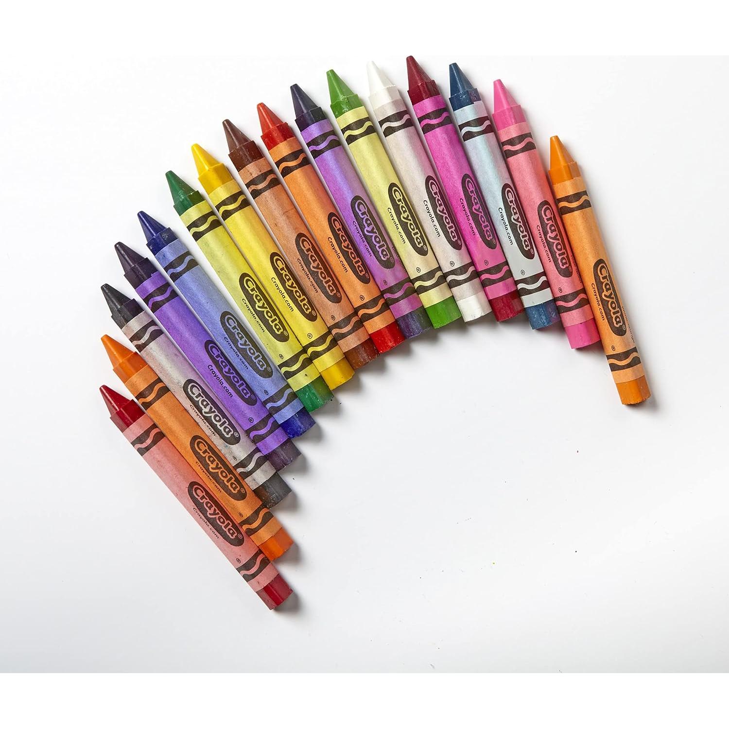 Paquete Crayones Triangulares Crayola 256 + Pegatinas Elmer's