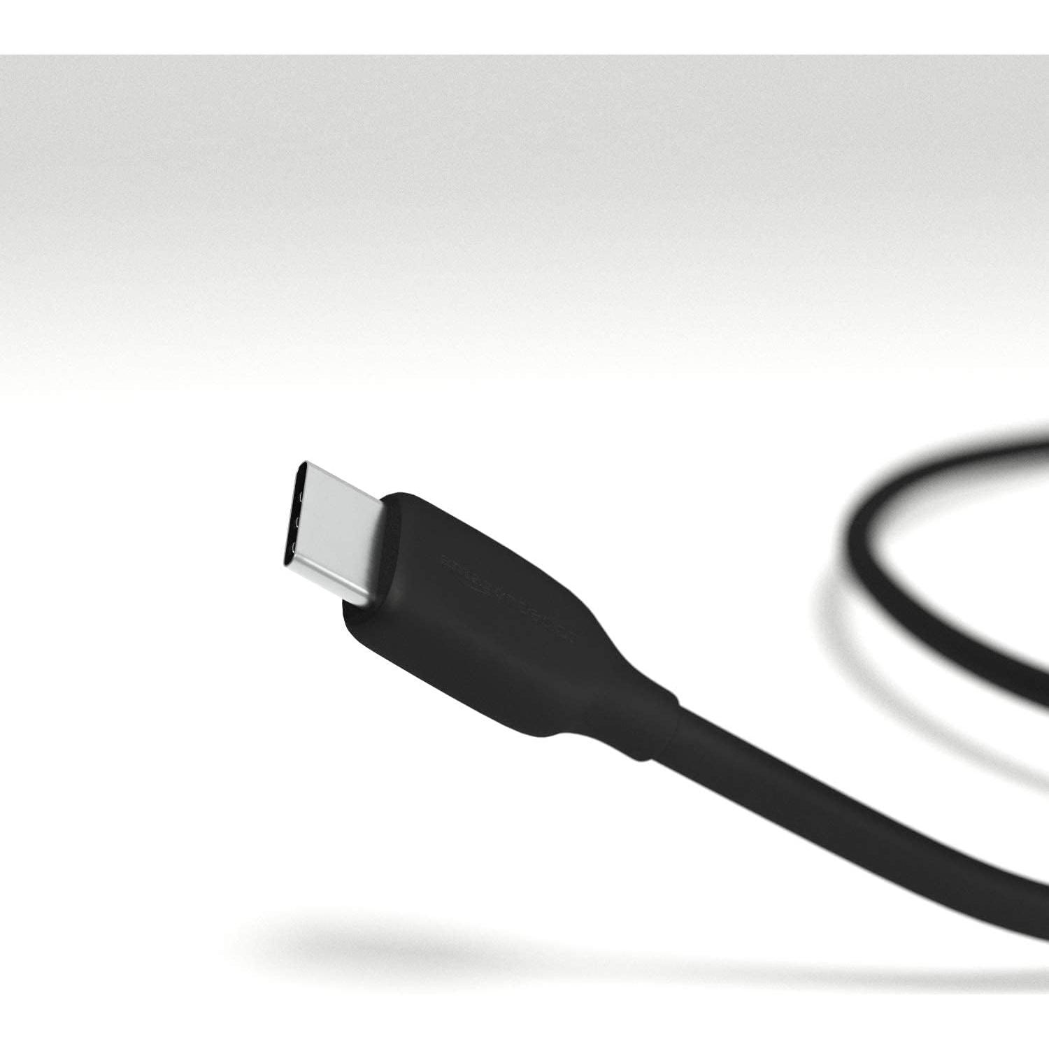 Cable de carga rápida USB-C 2.0 Amazon Basics 3m negro