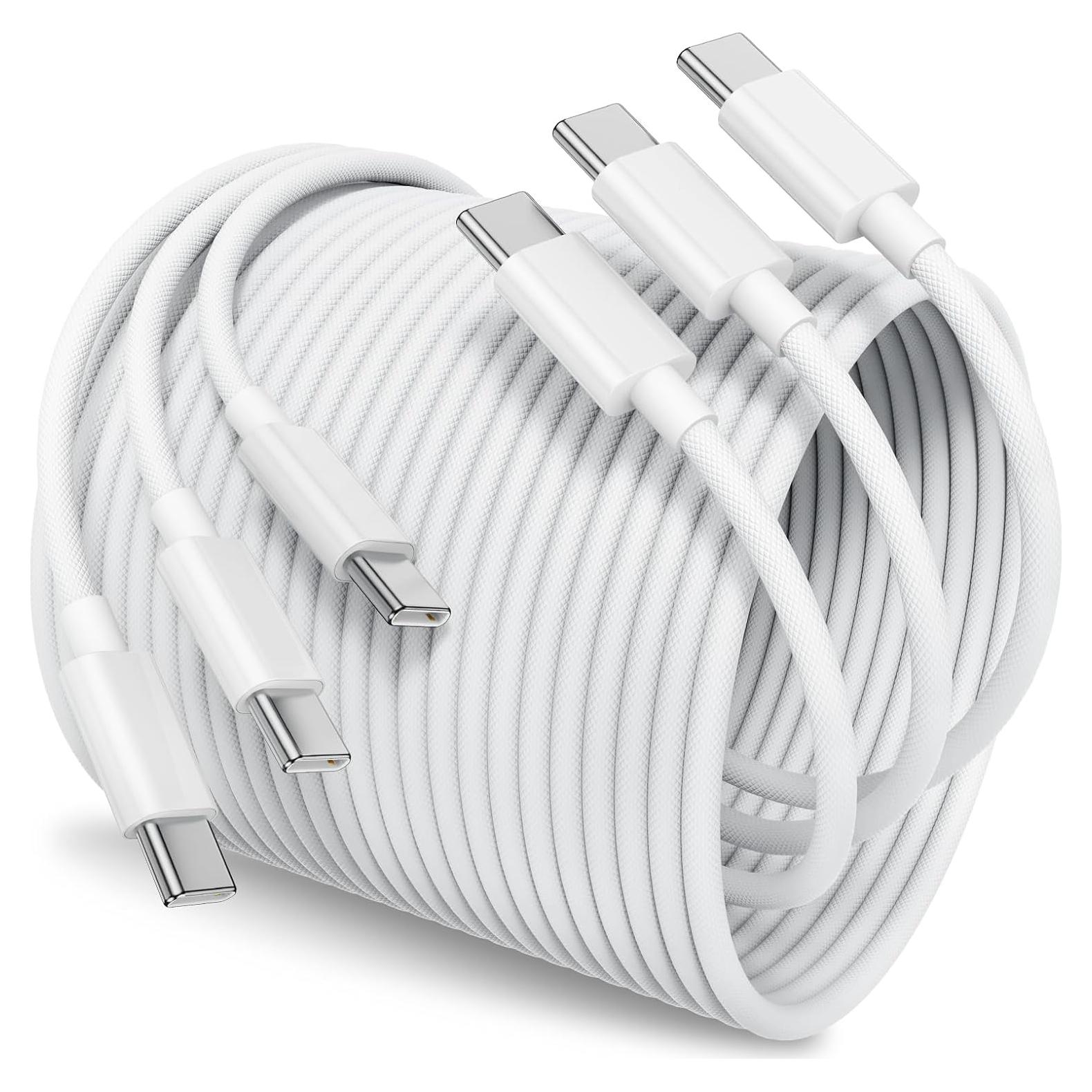 Cable USB C a USB C 6 pies 60W 3-Pack Susnwere