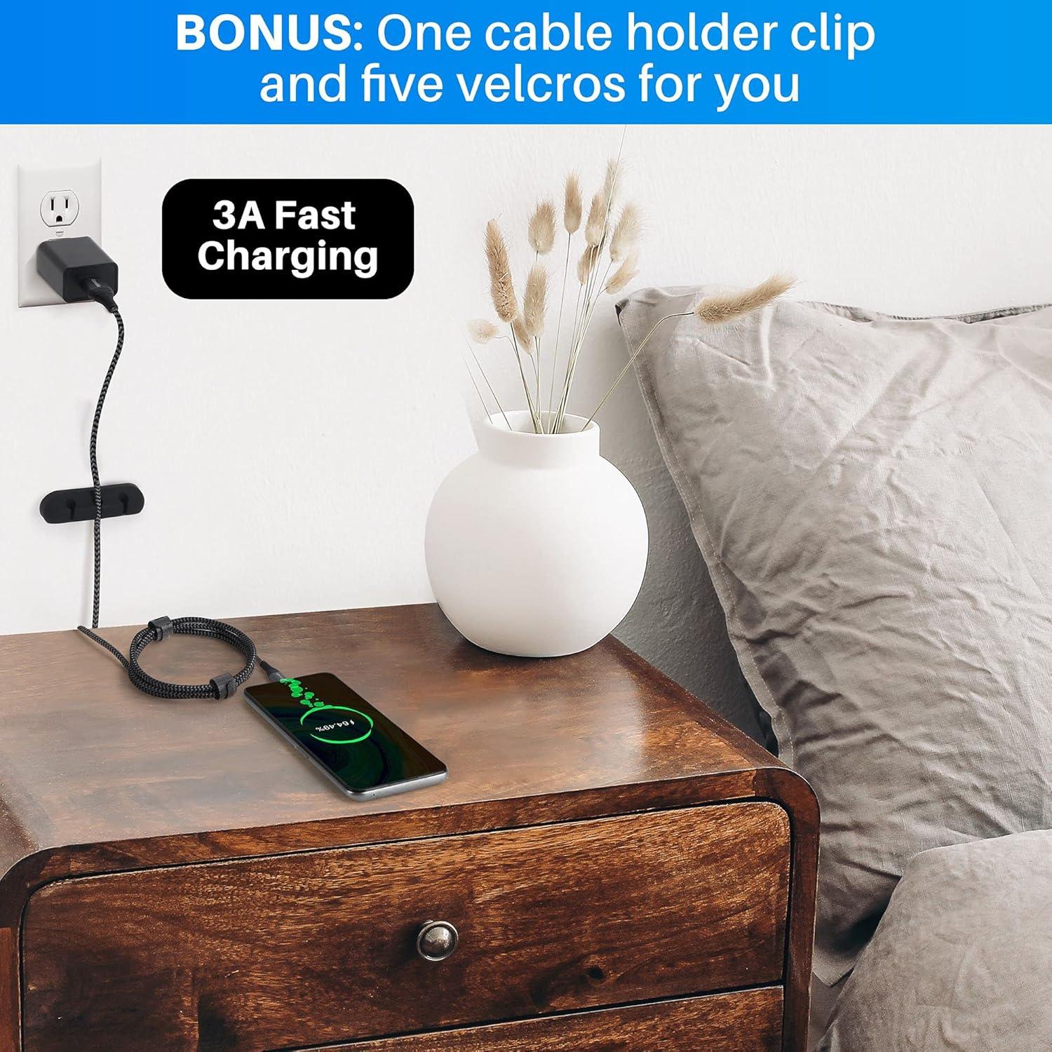 Cable USB C 1.83M Conable 2-Pack Carga Rápida 3A Nylon